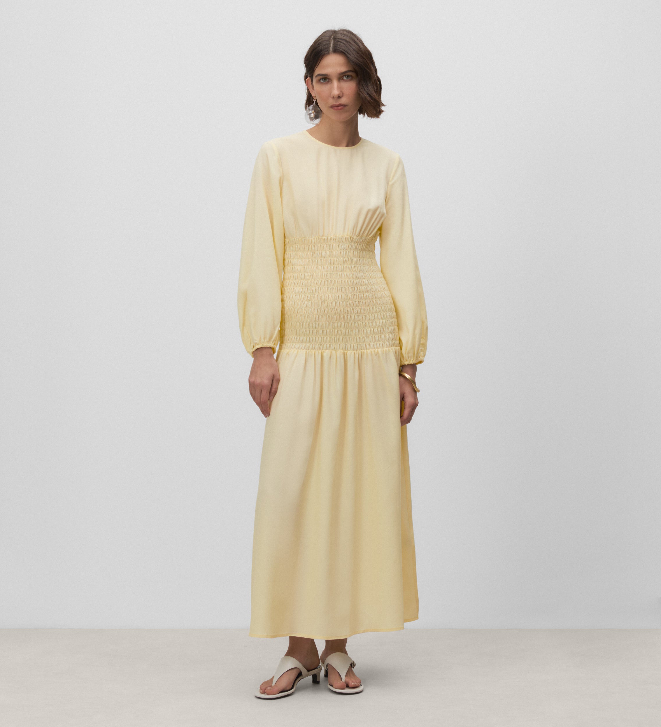 Vestido largo punto smock