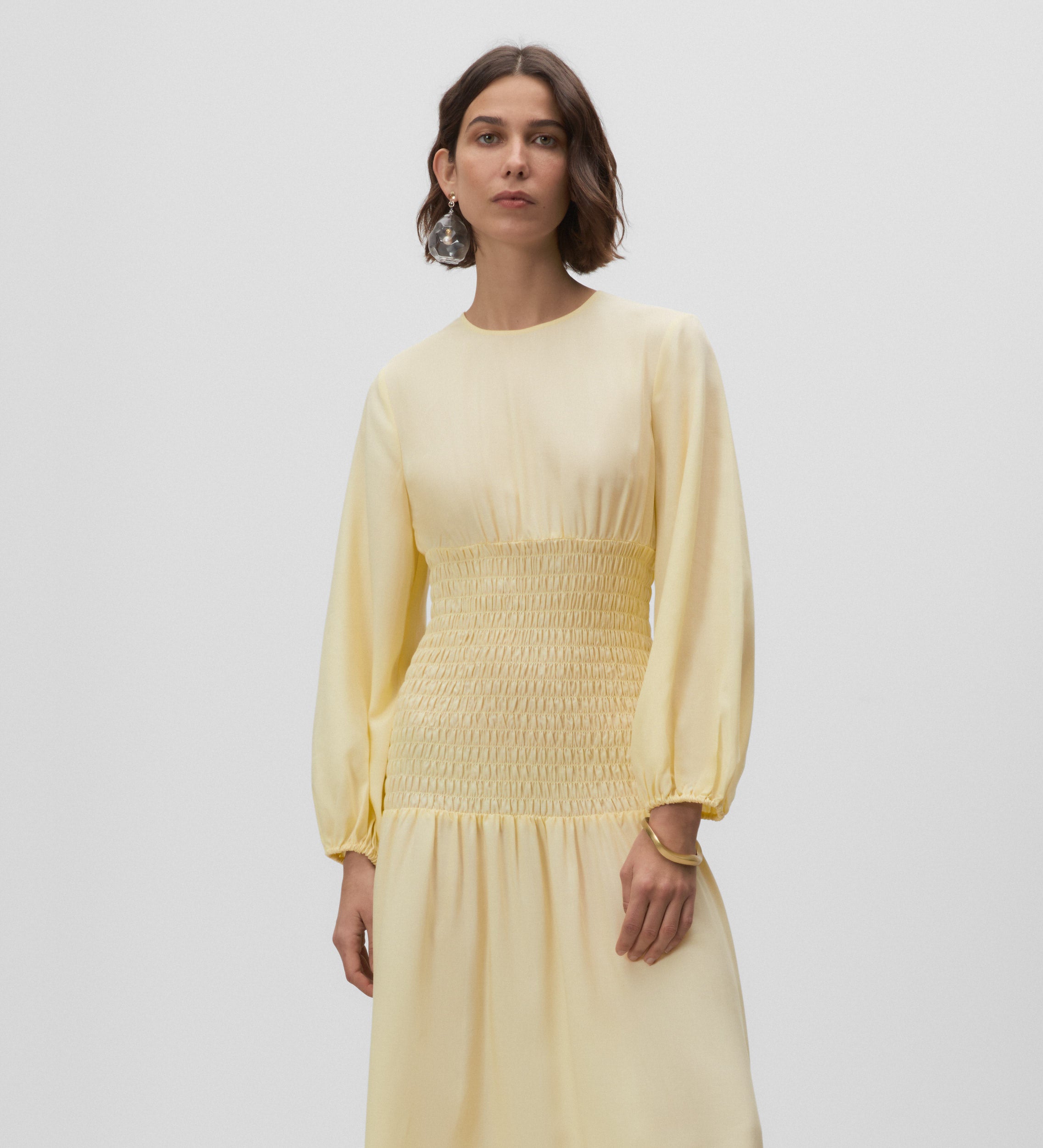 Vestido largo punto smock