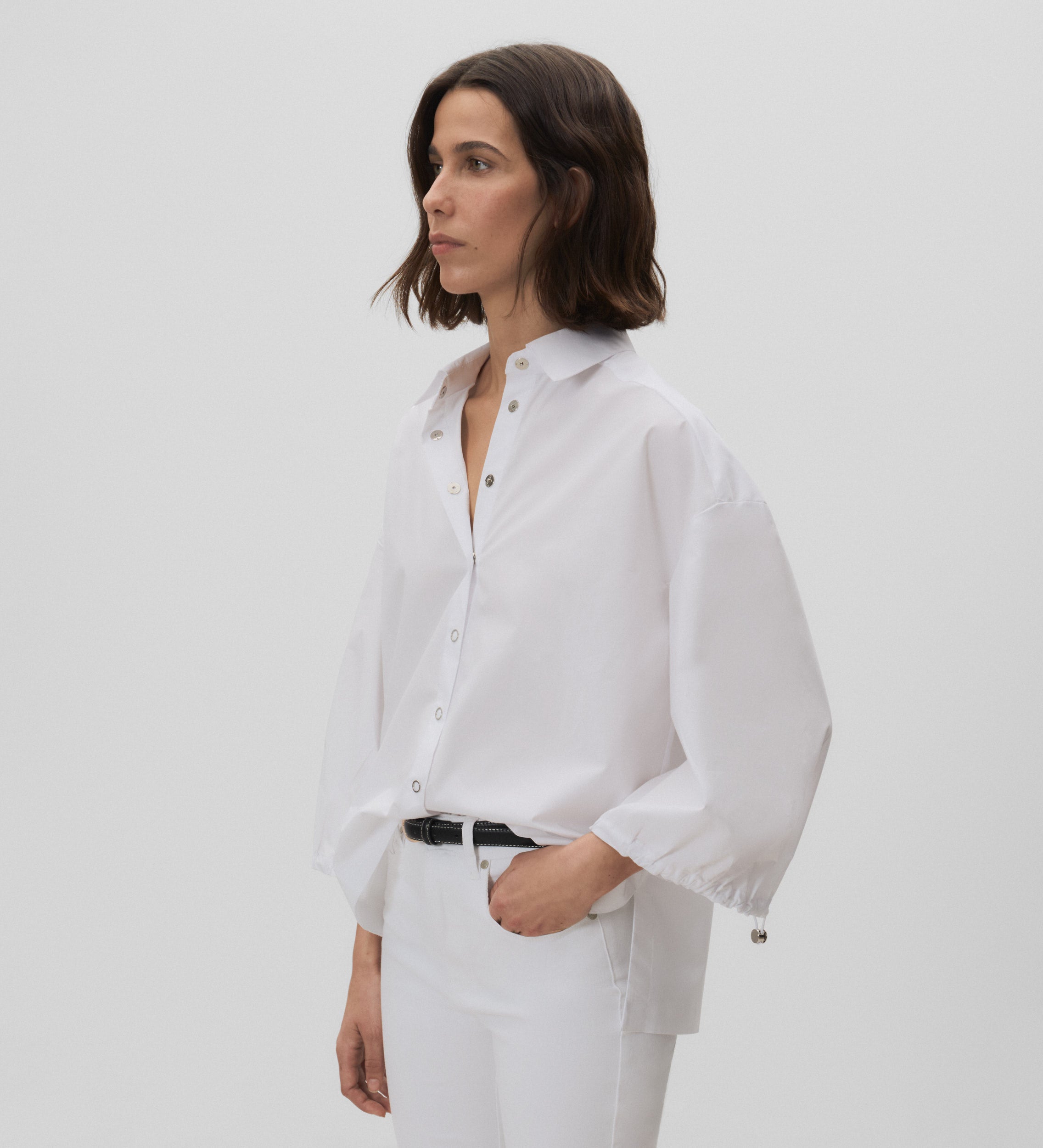 Camisa ancha manga abullonada