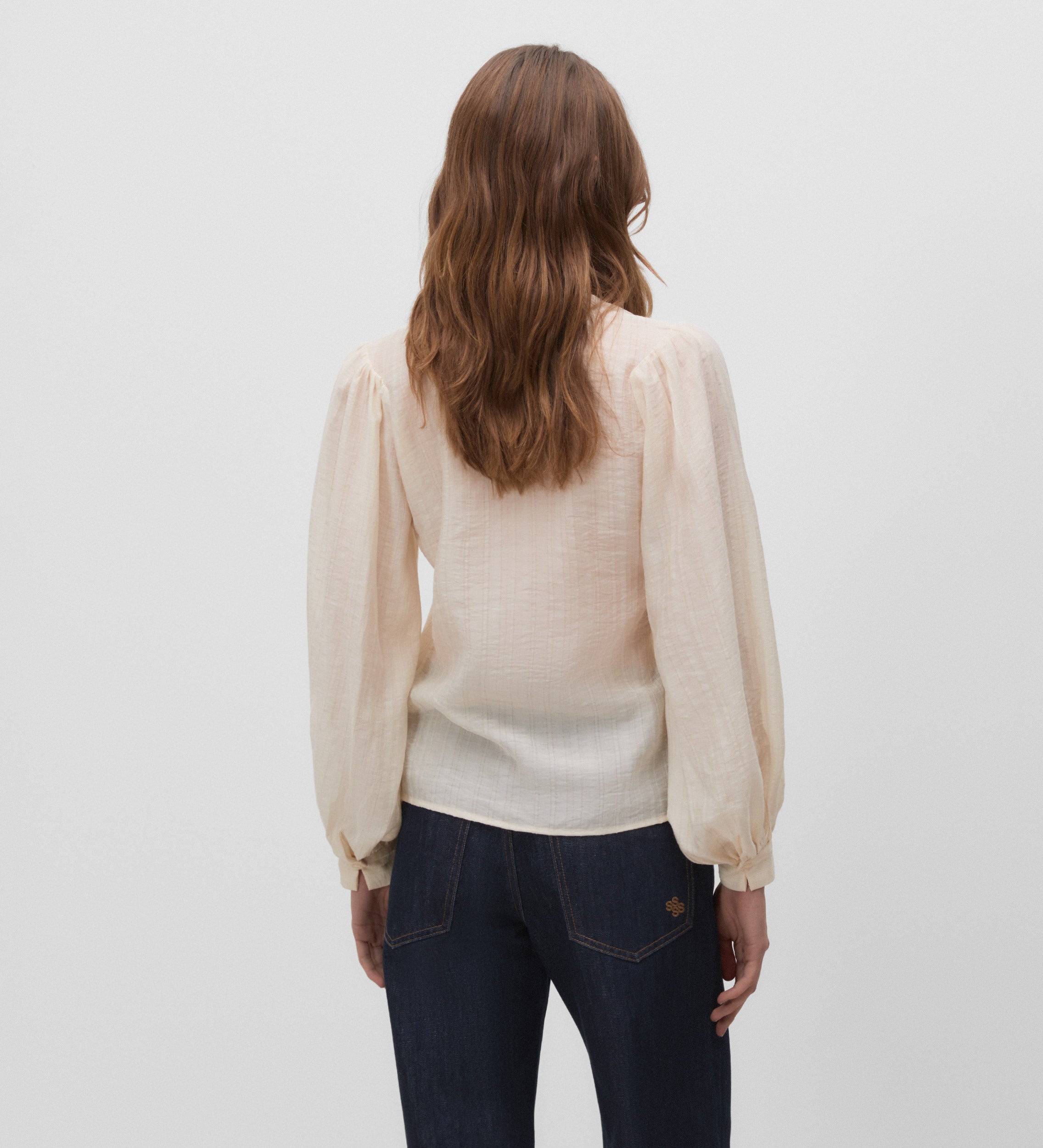 Chemise à manches bouffantes