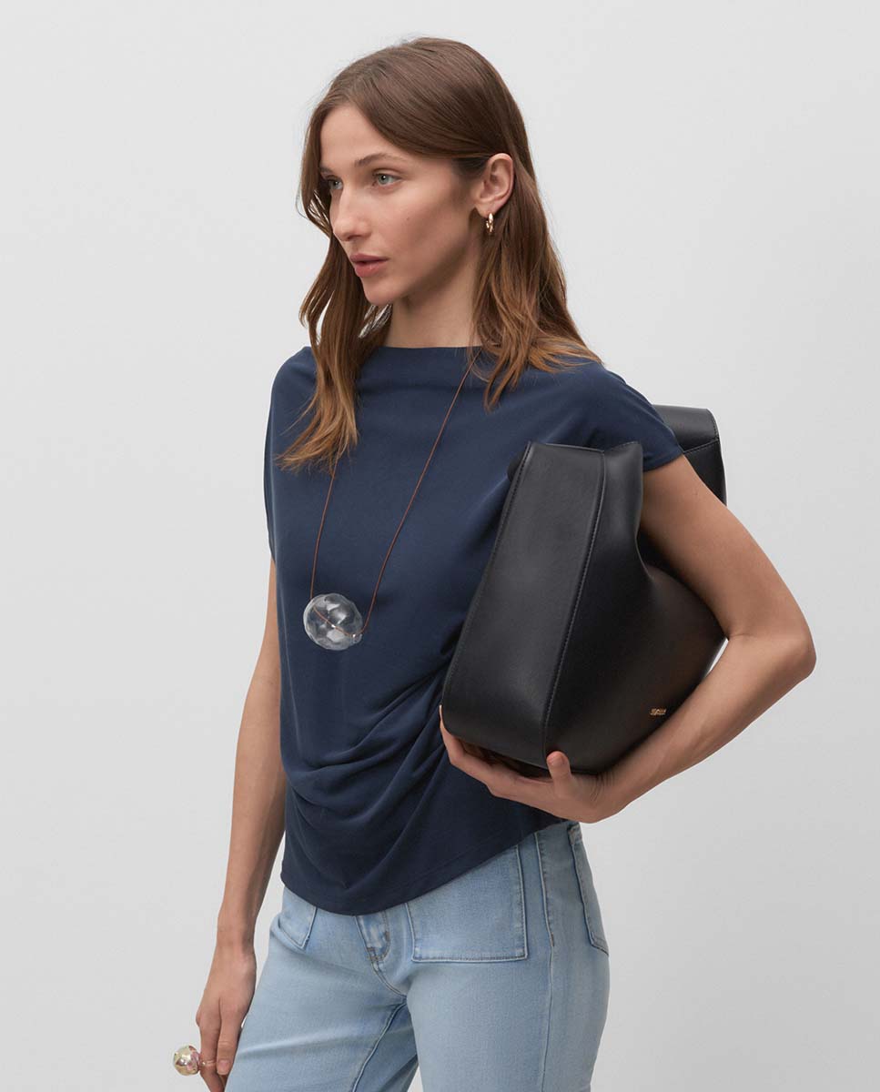 Camiseta manga corte frunces