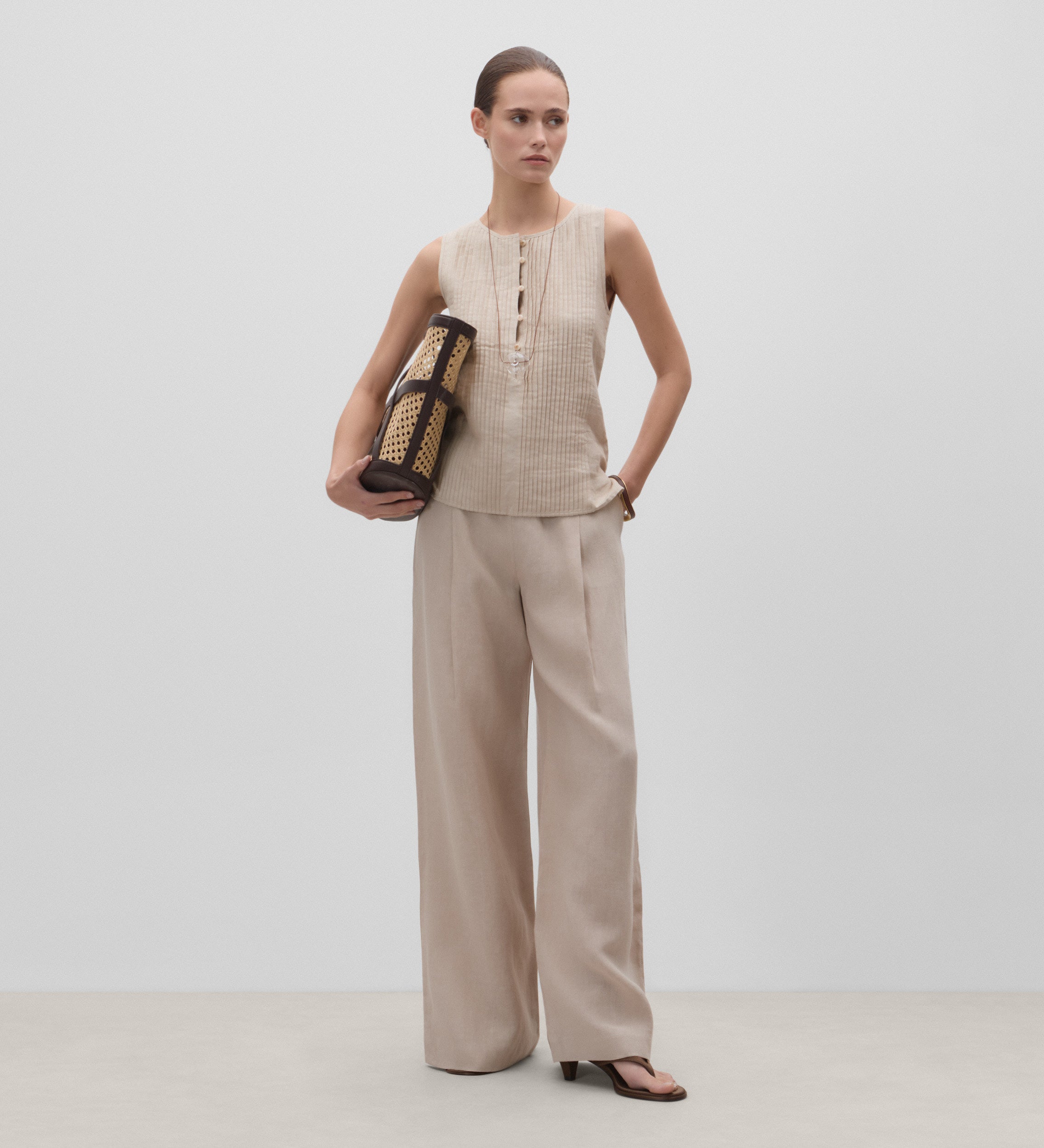 Top combinado pliegues