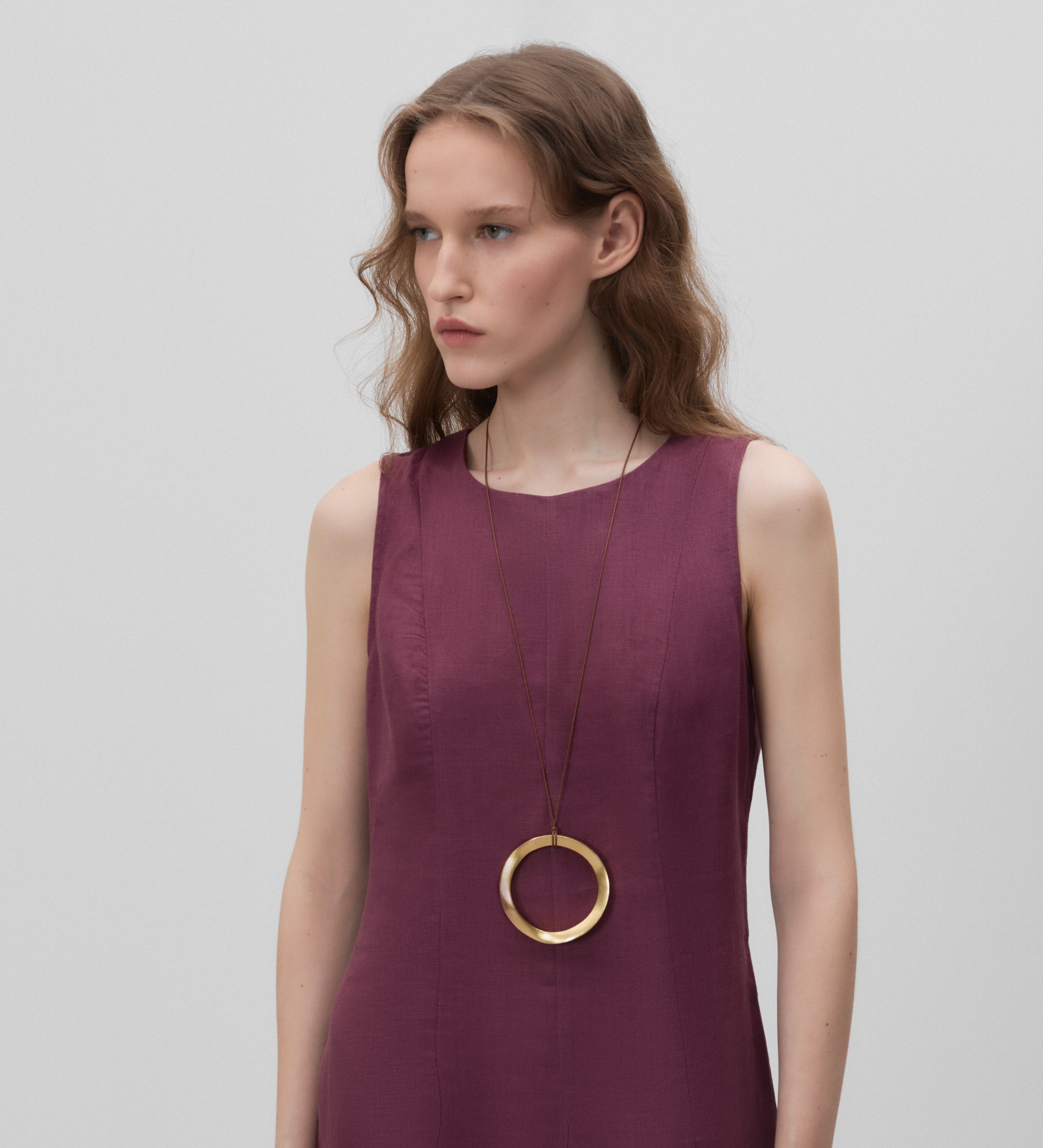 Vestido sisado godets