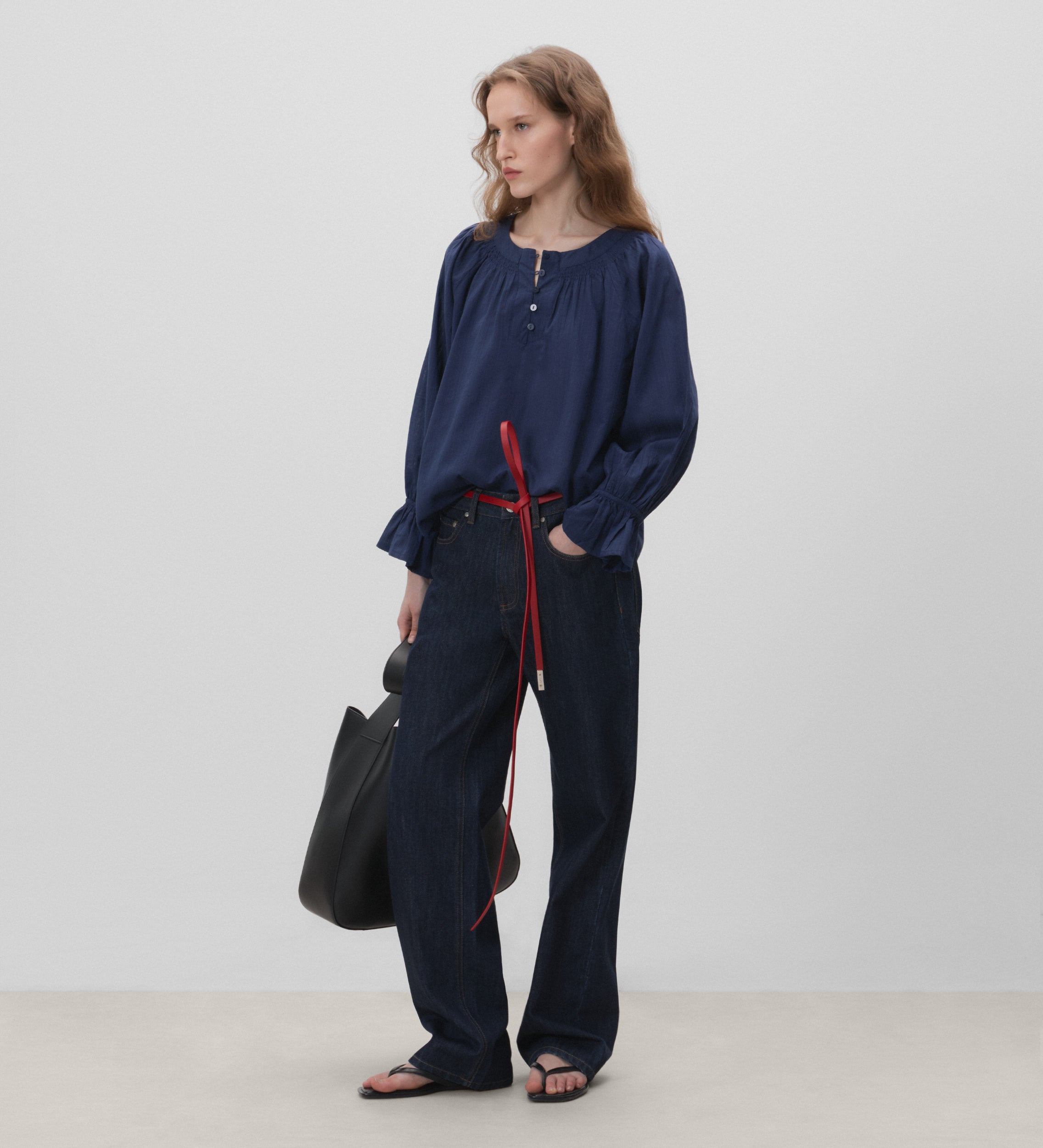 Blusa textura manga 3/4