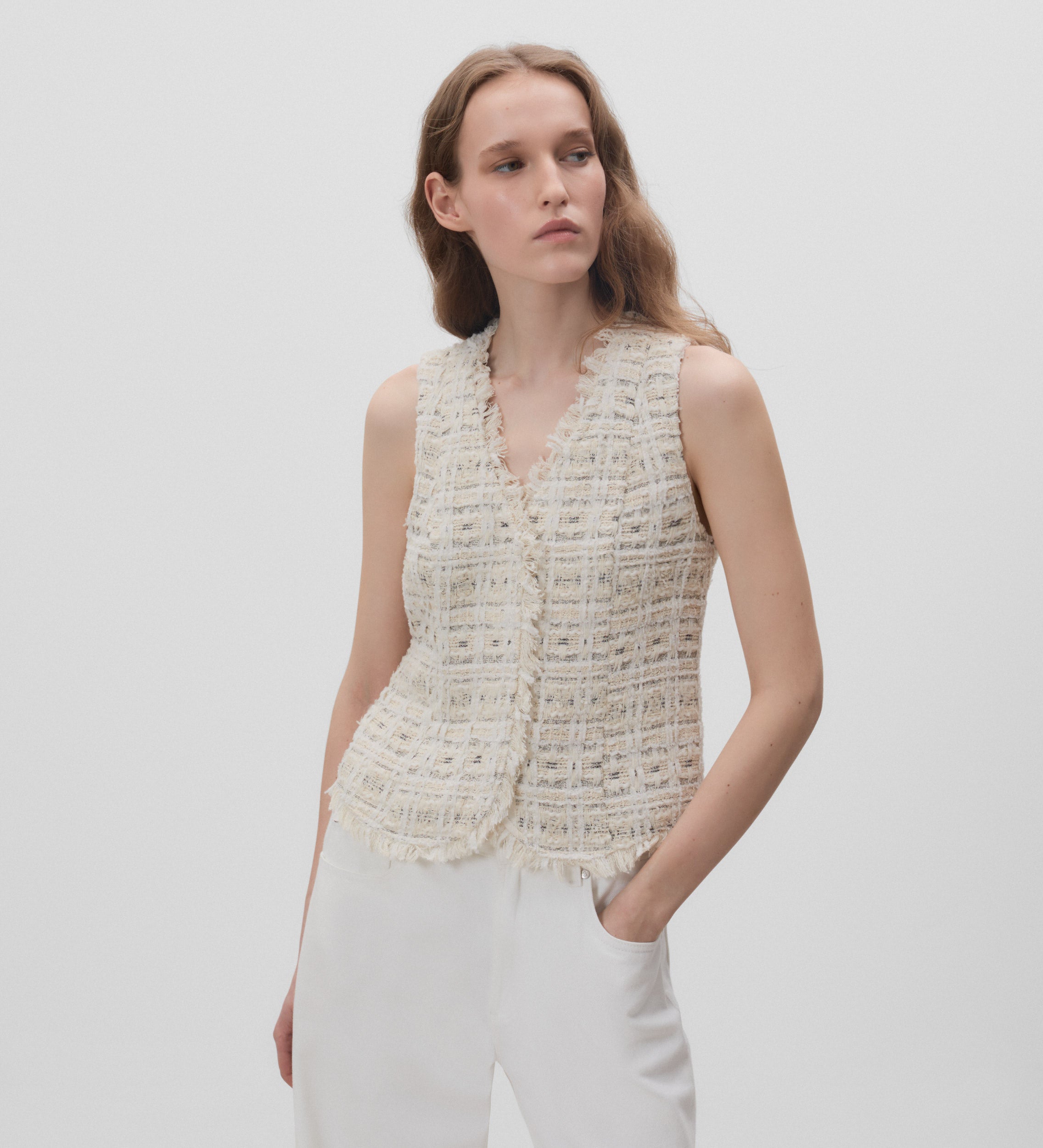 Chaleco tejido fantasía