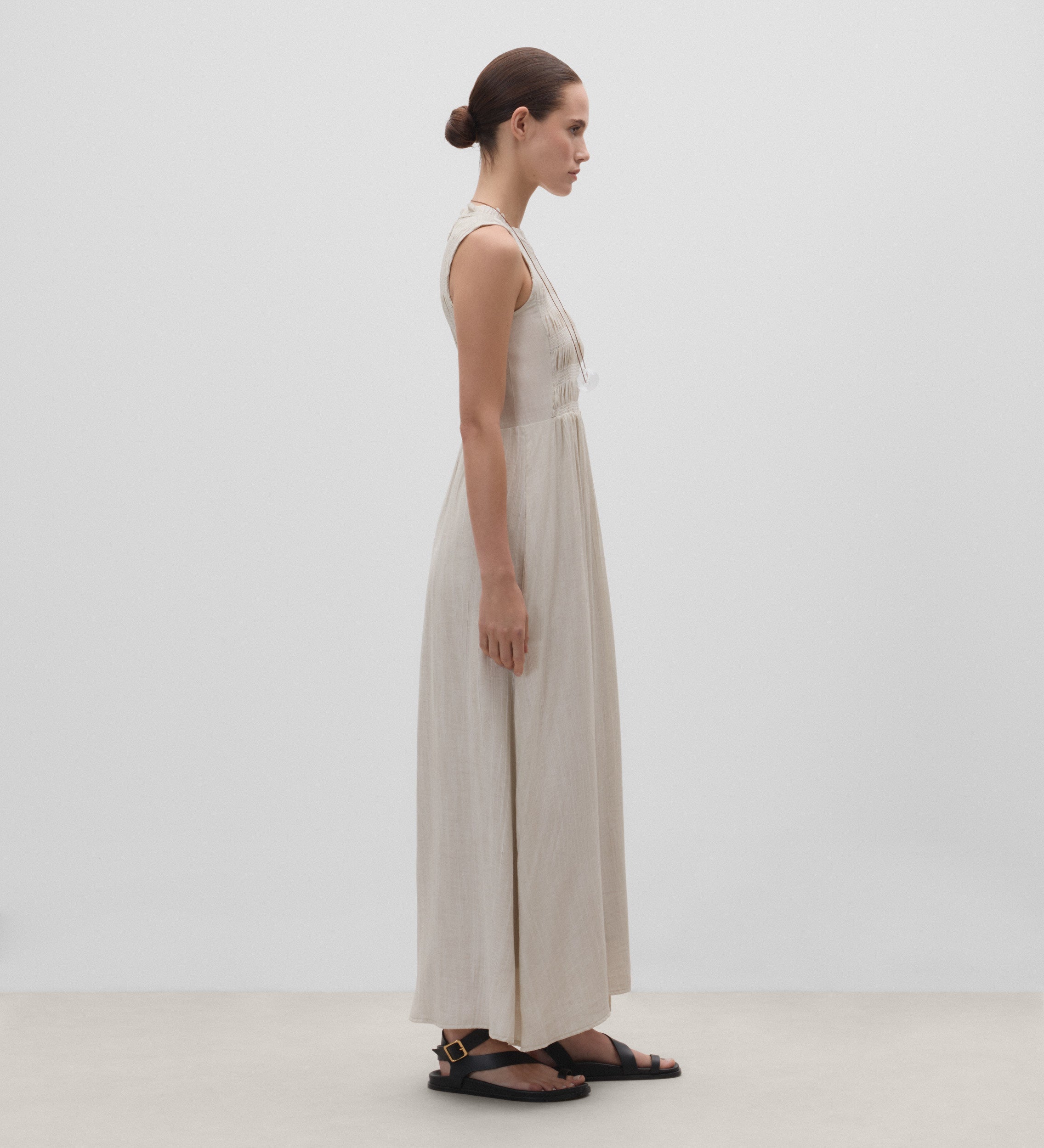 Robe longue élastiquée