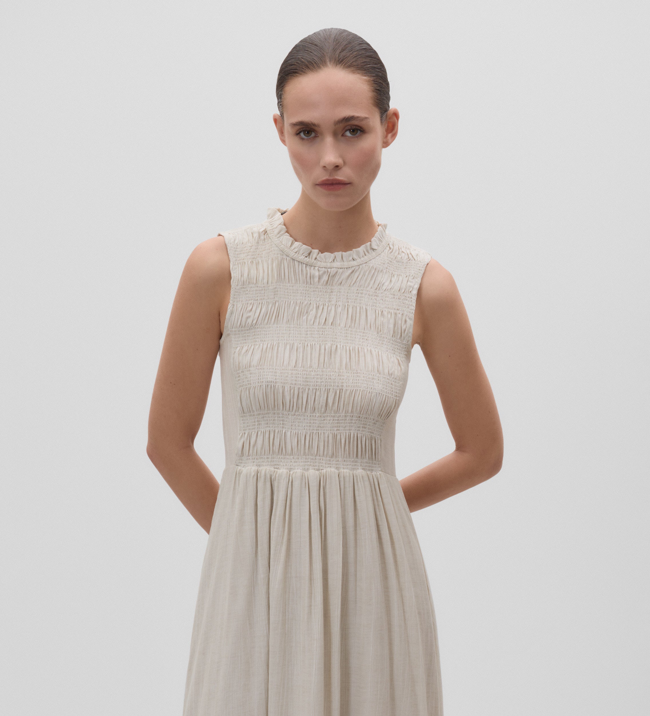 Robe longue élastiquée