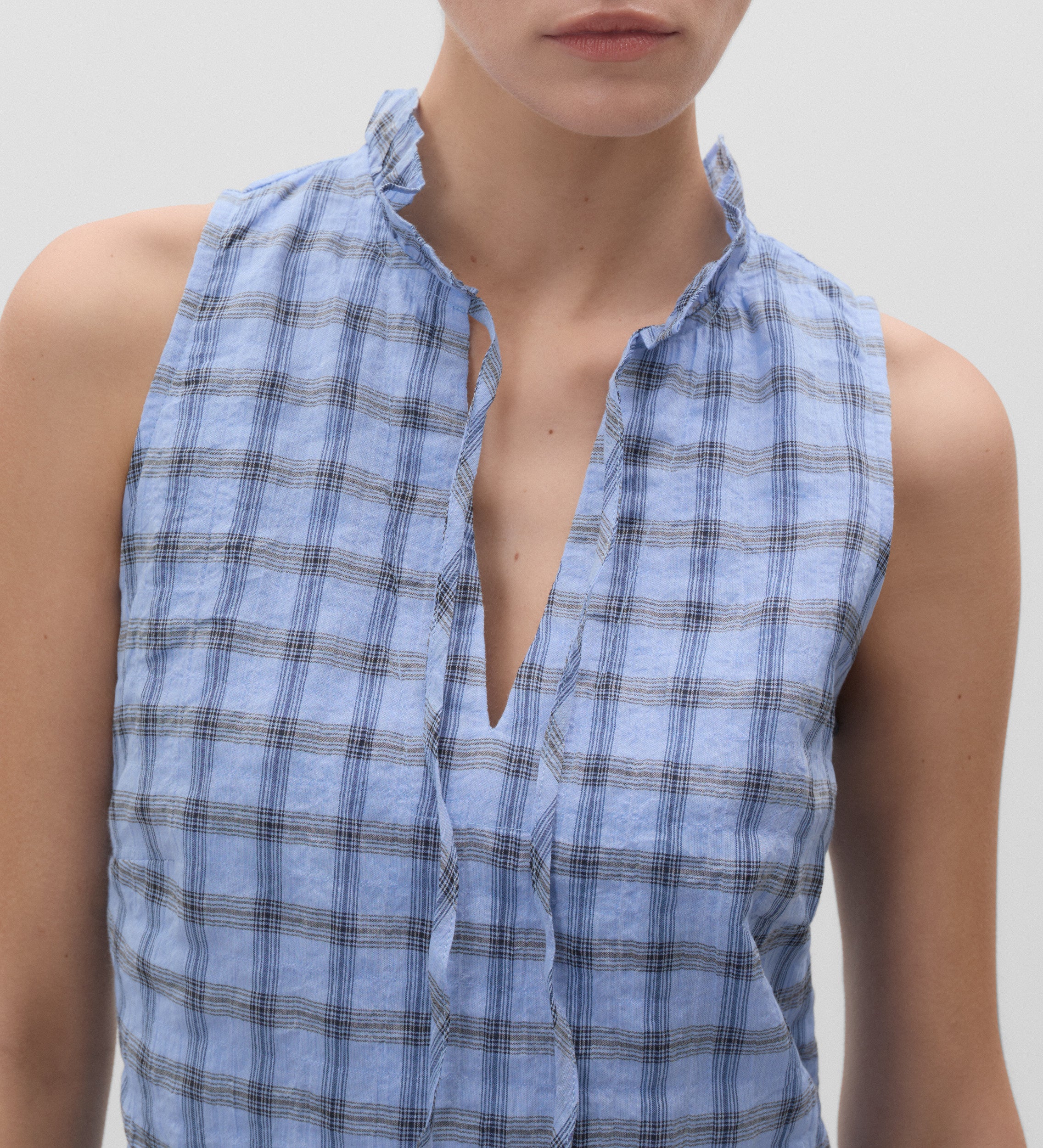 Long checked dress