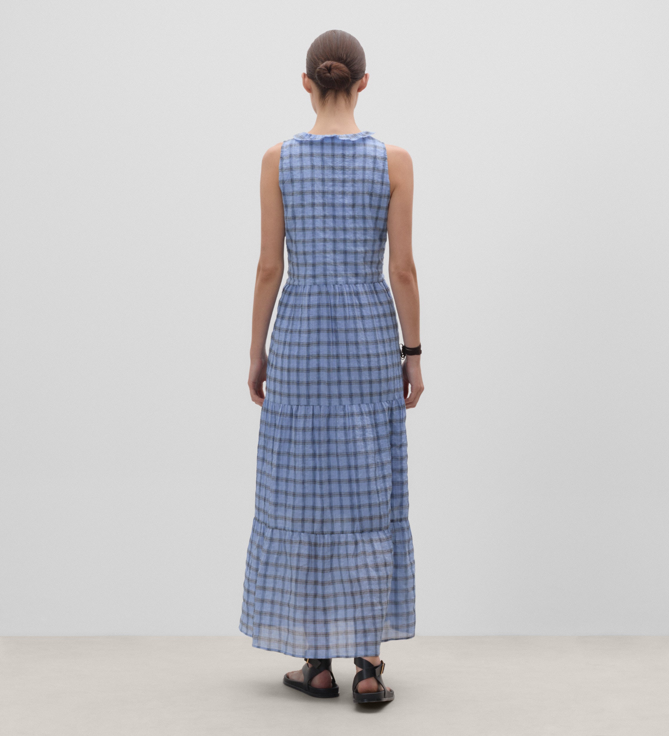 Long checked dress