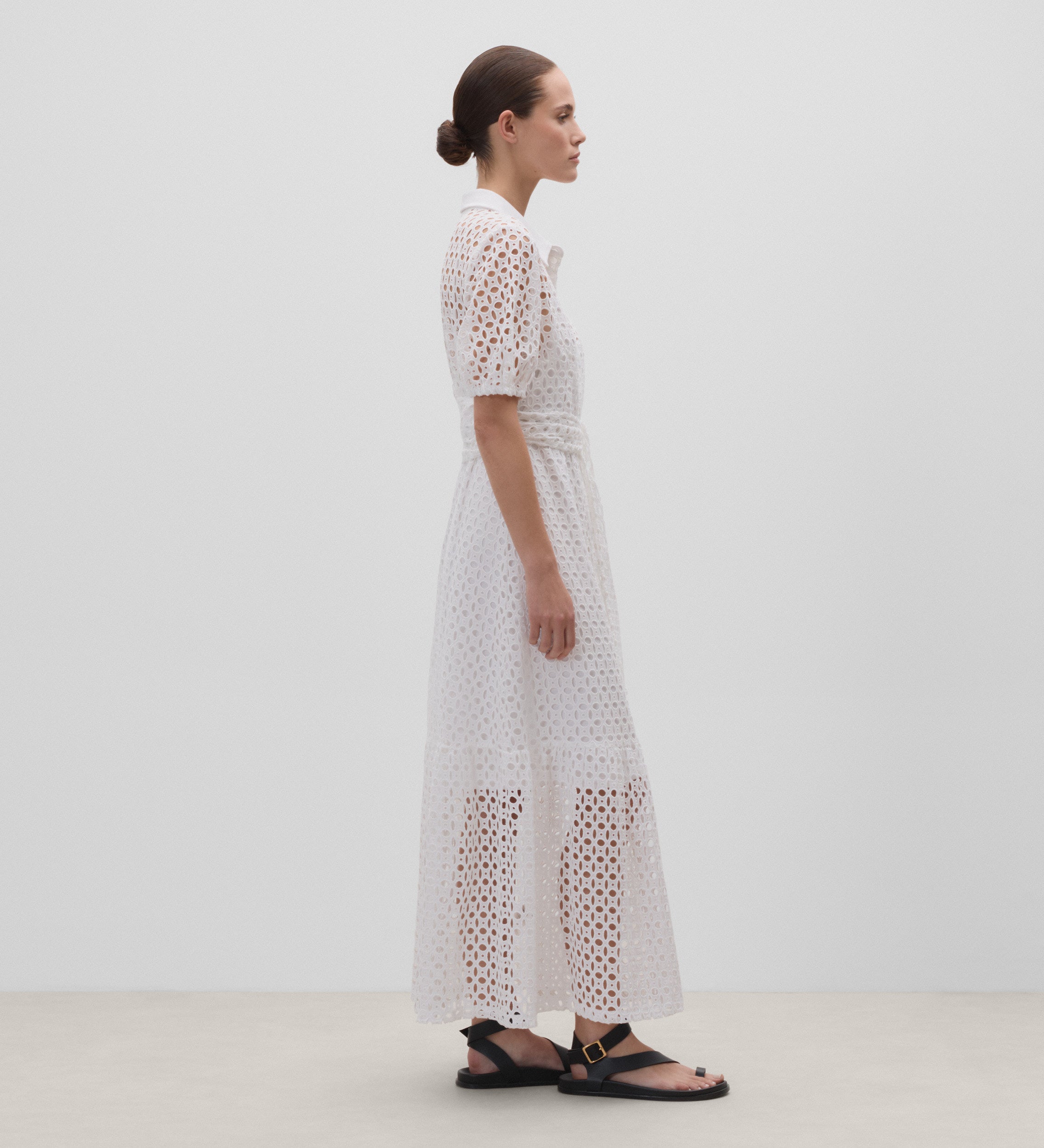 Vestido algodón bordado