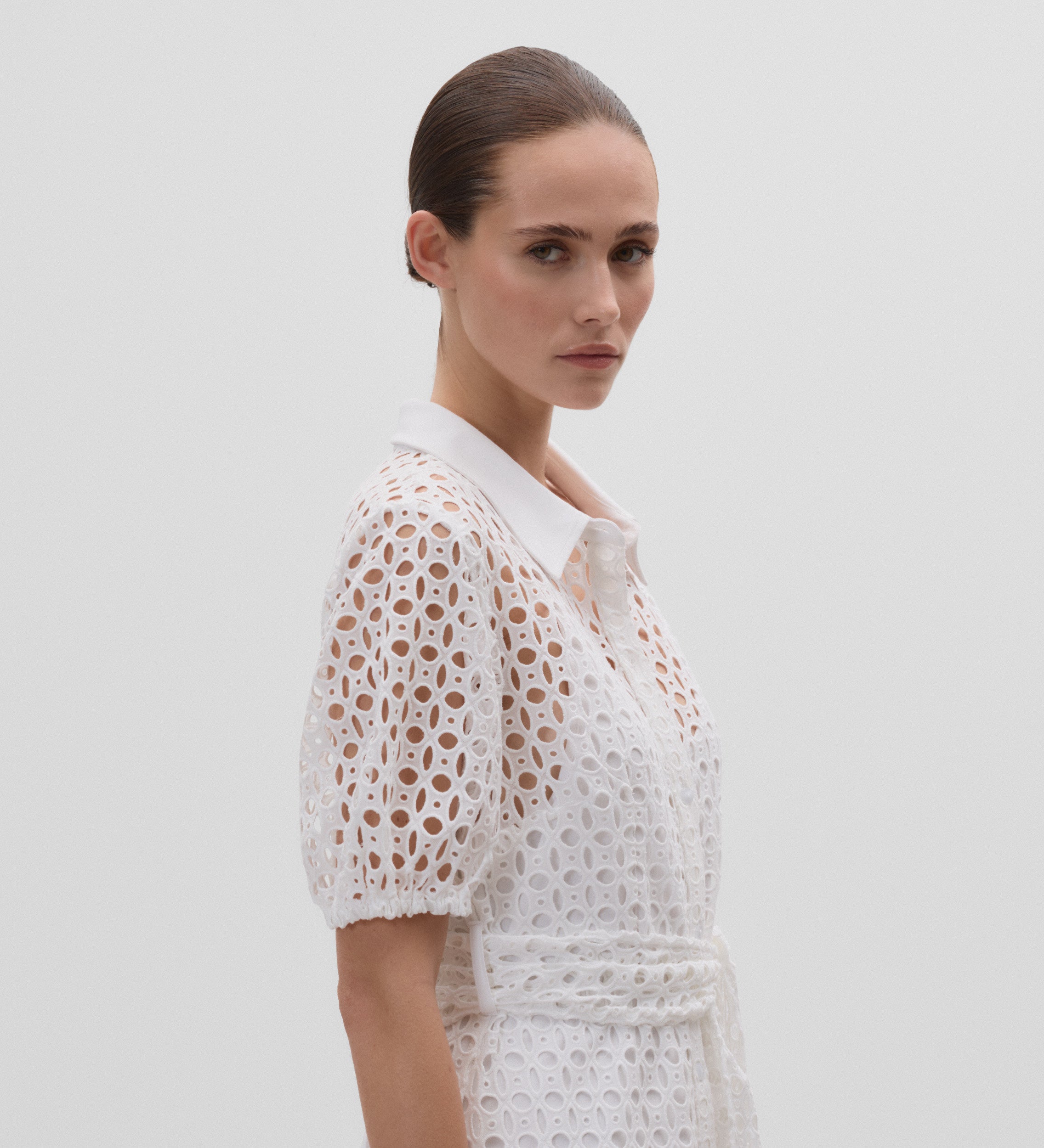 Vestido algodón bordado