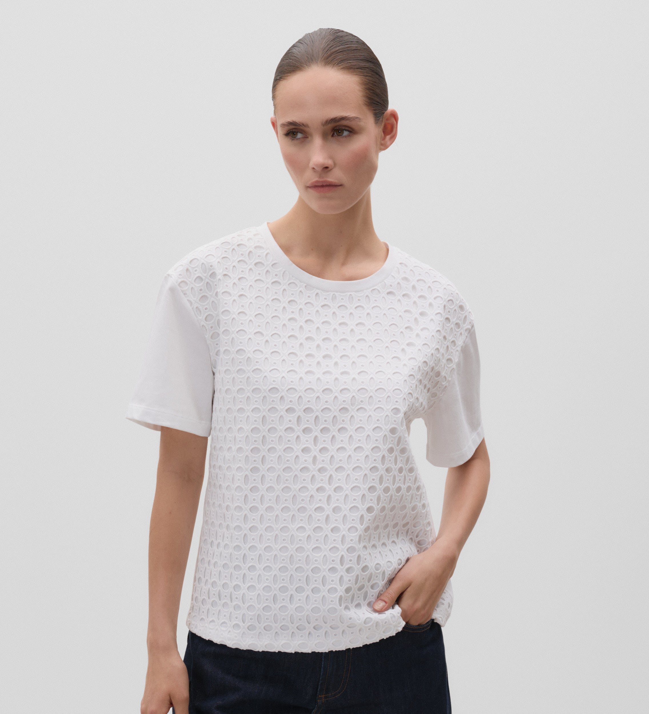 Camiseta algodón bordado