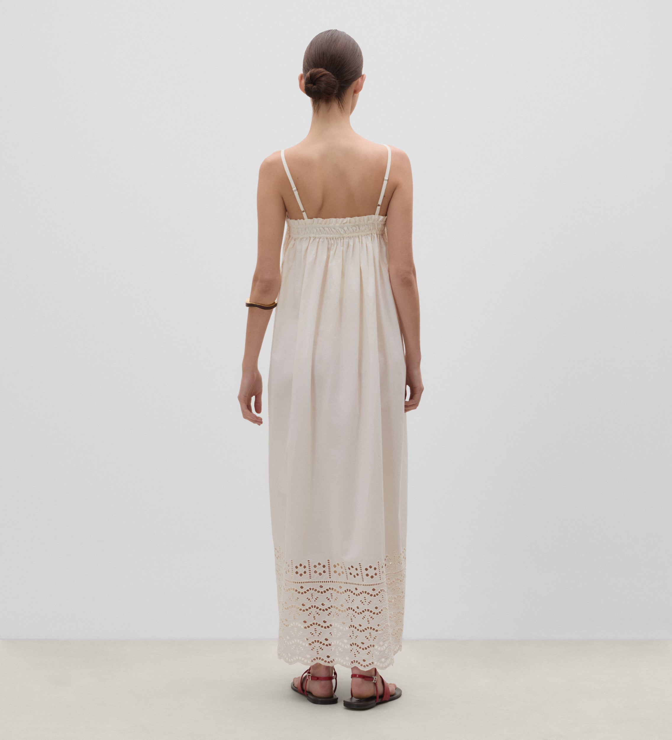 Embroidered strapless dress