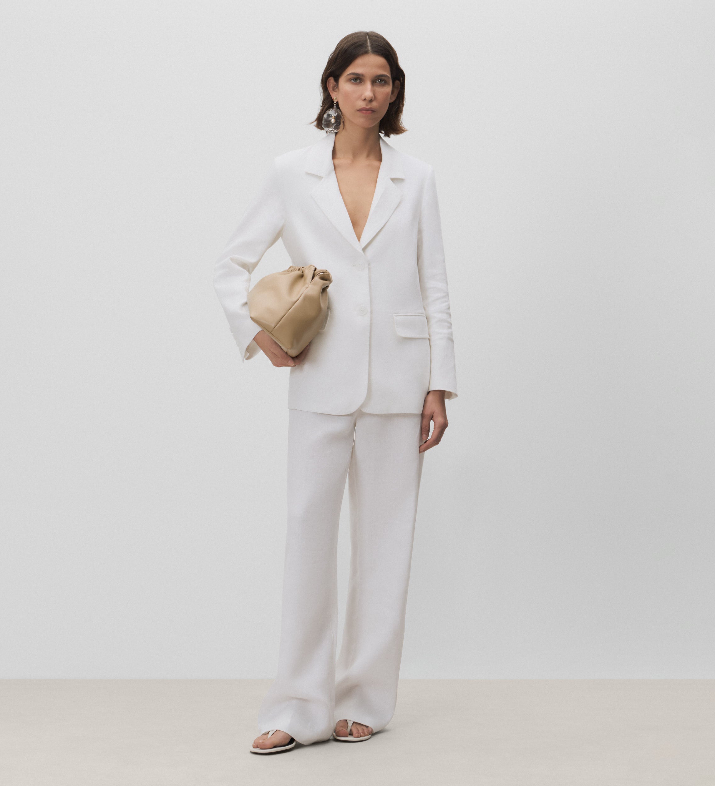 Americana cruzada lino