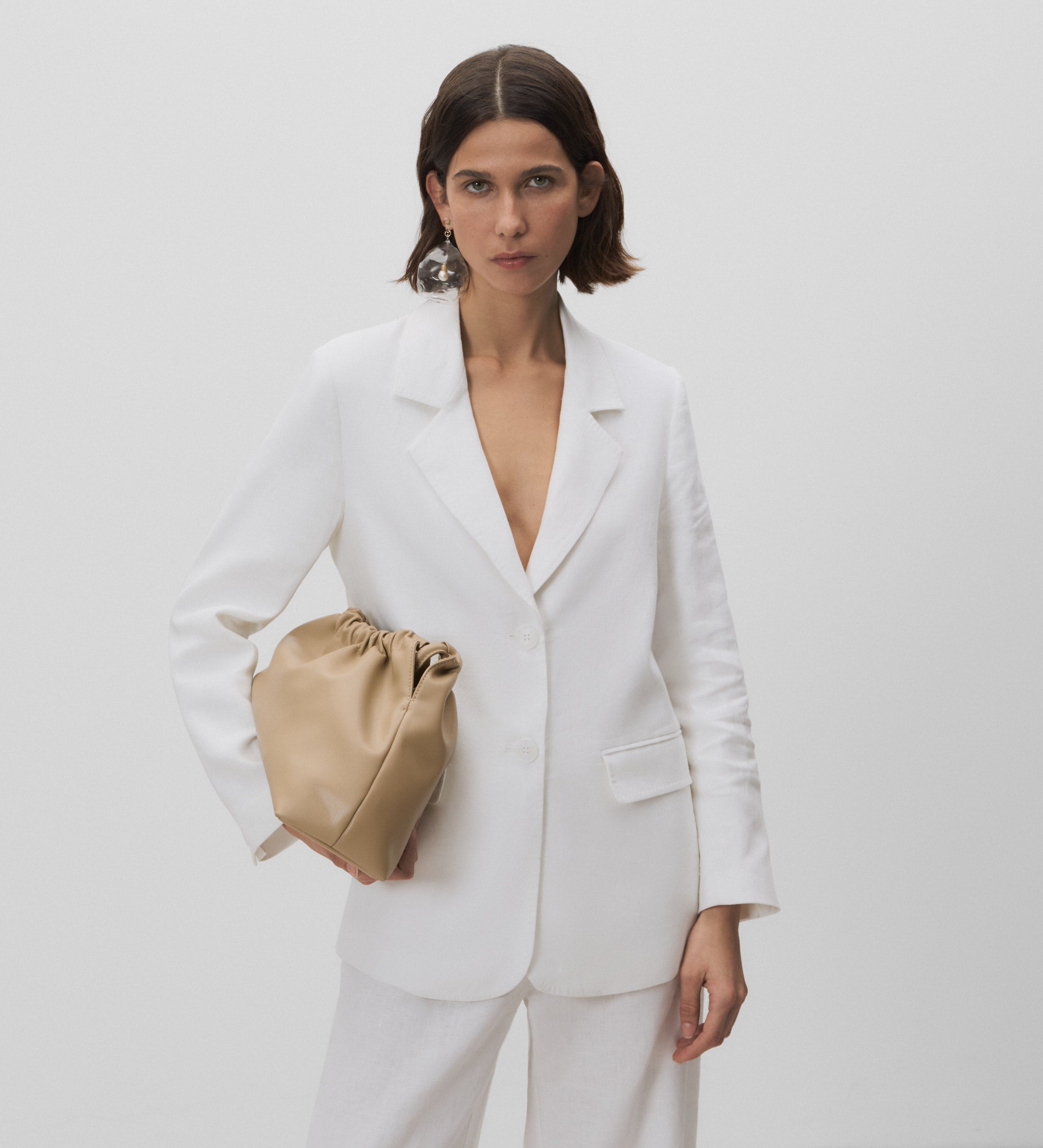 Americana cruzada lino