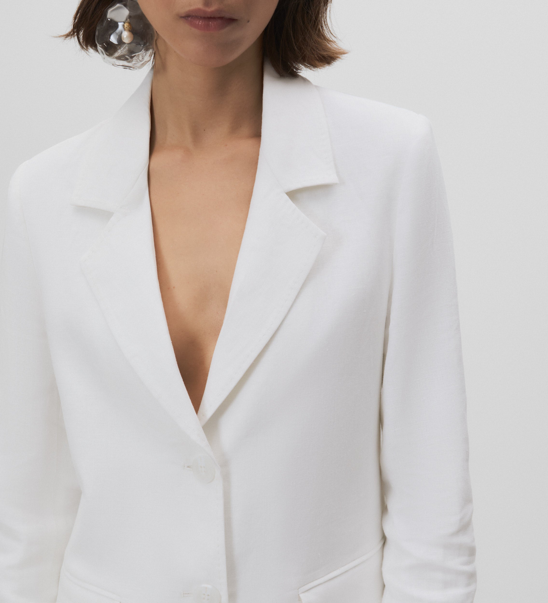 Americana cruzada lino