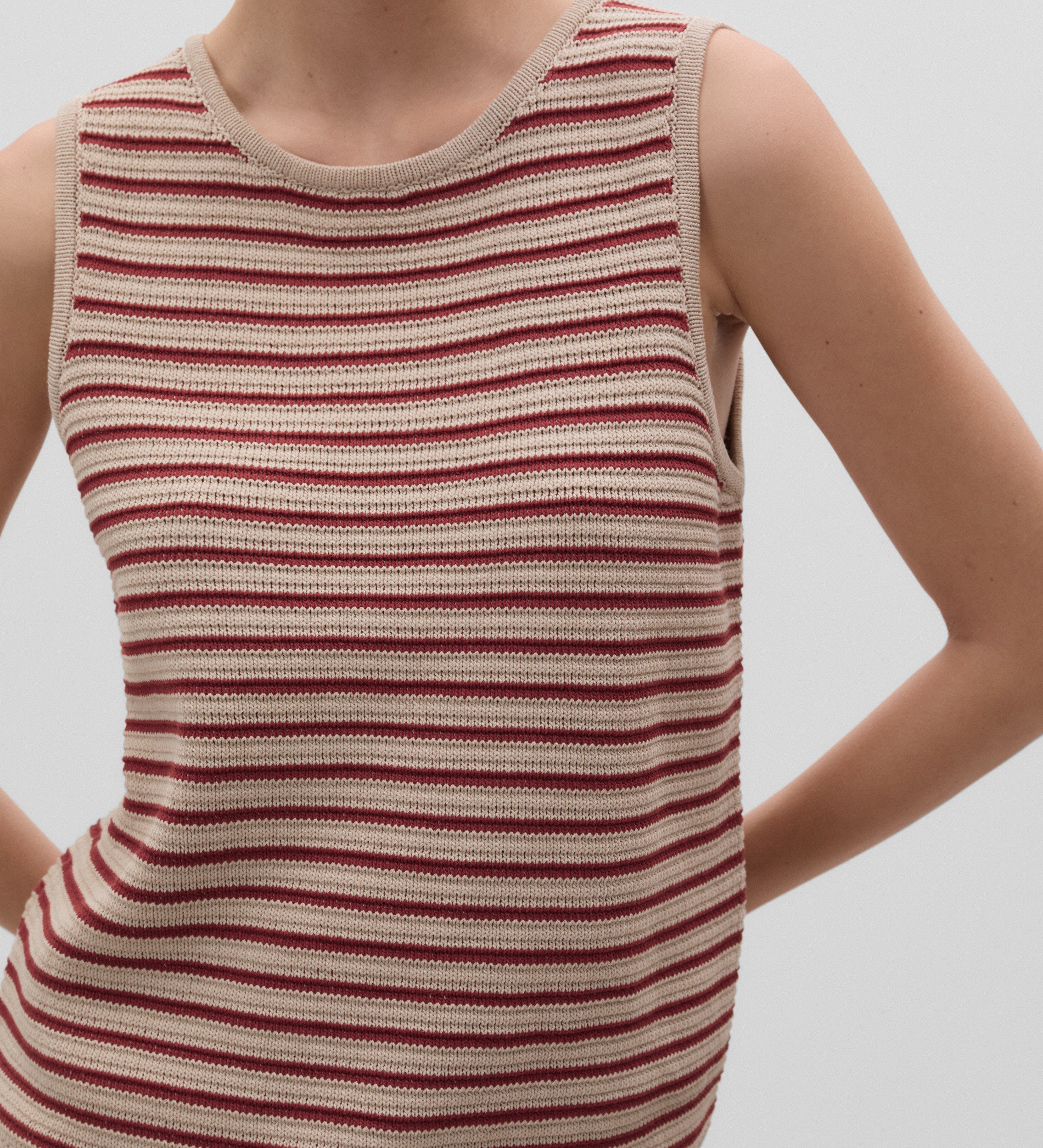 Striped knit top