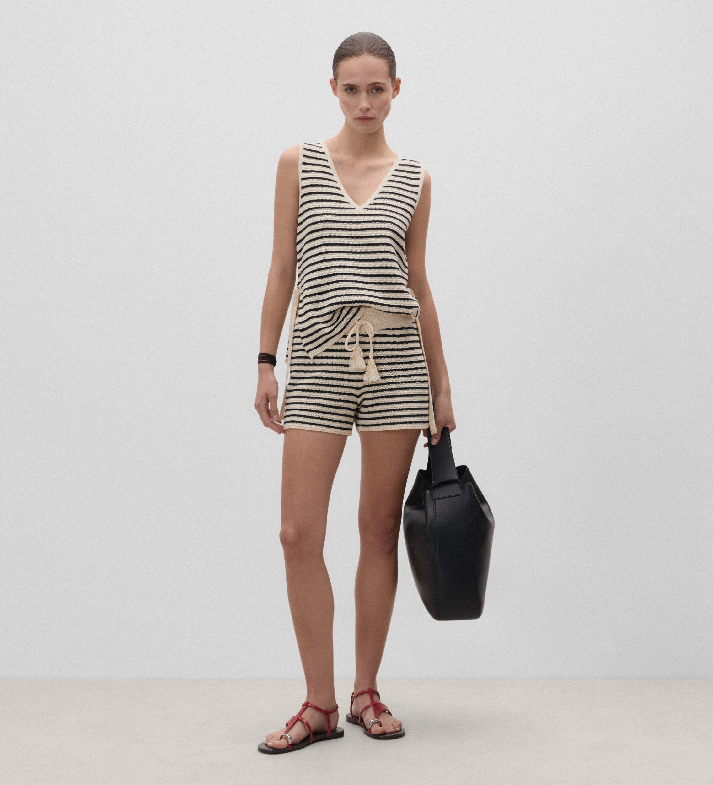 Haut en tricot rayé