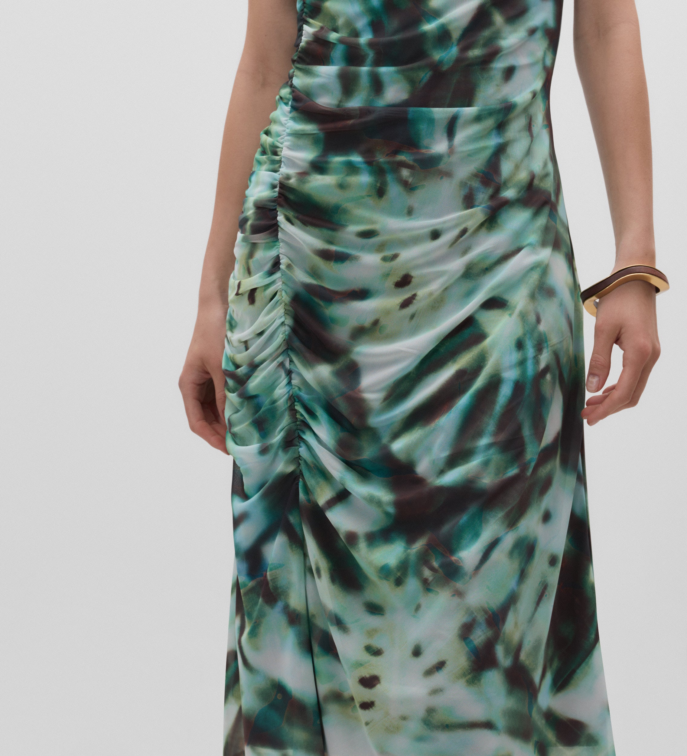 Printed tulle dress