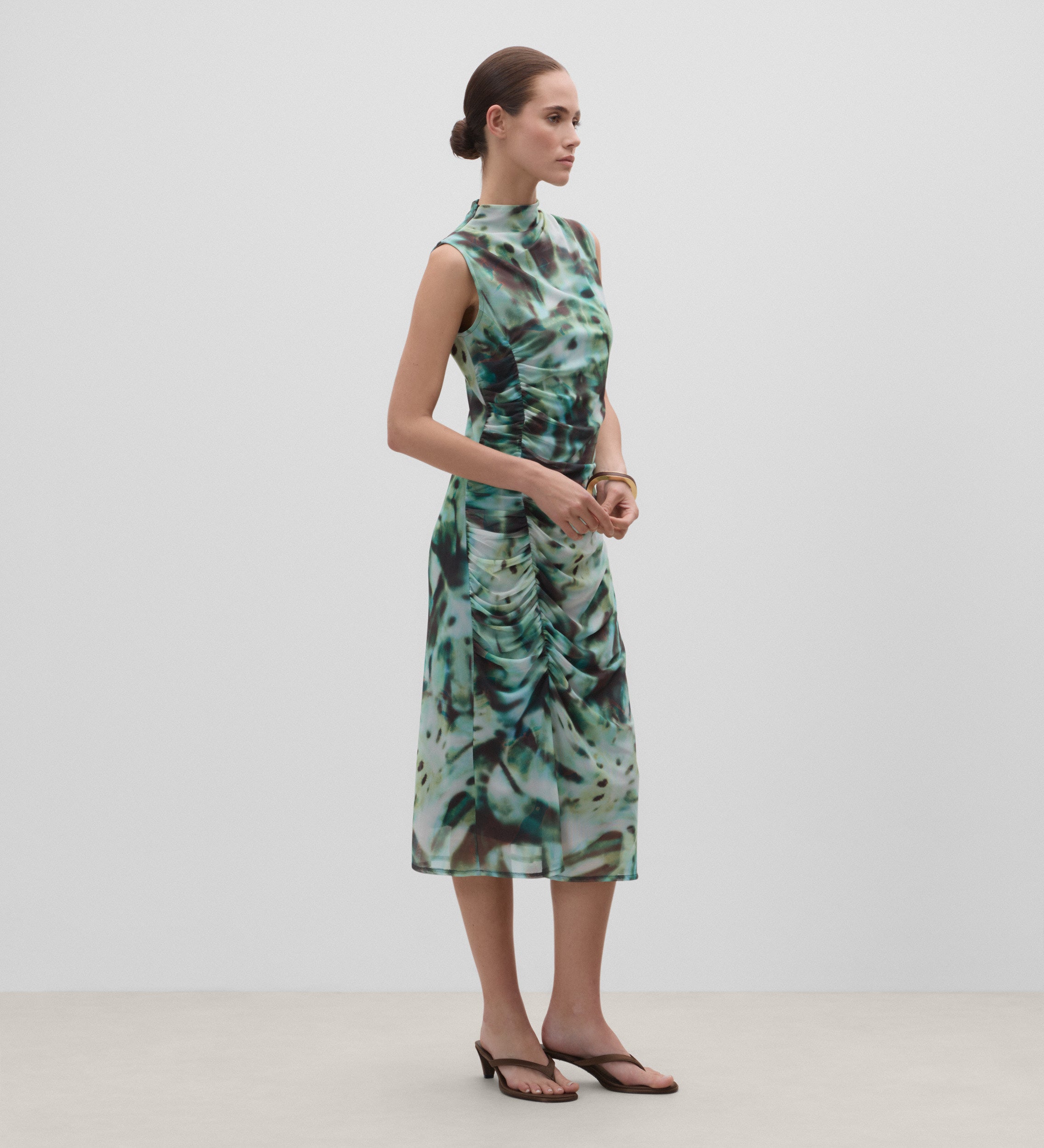 Printed tulle dress