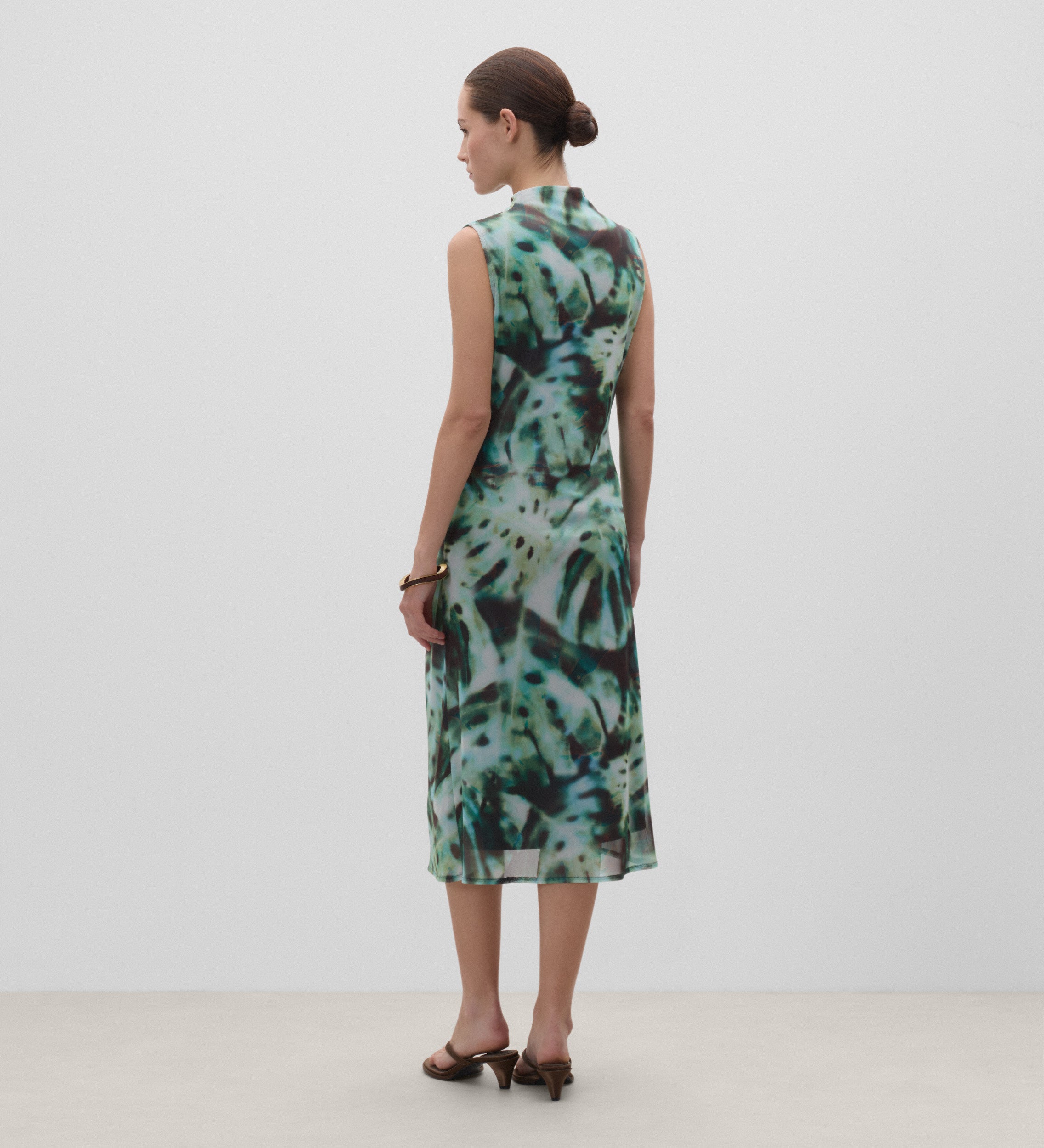 Printed tulle dress