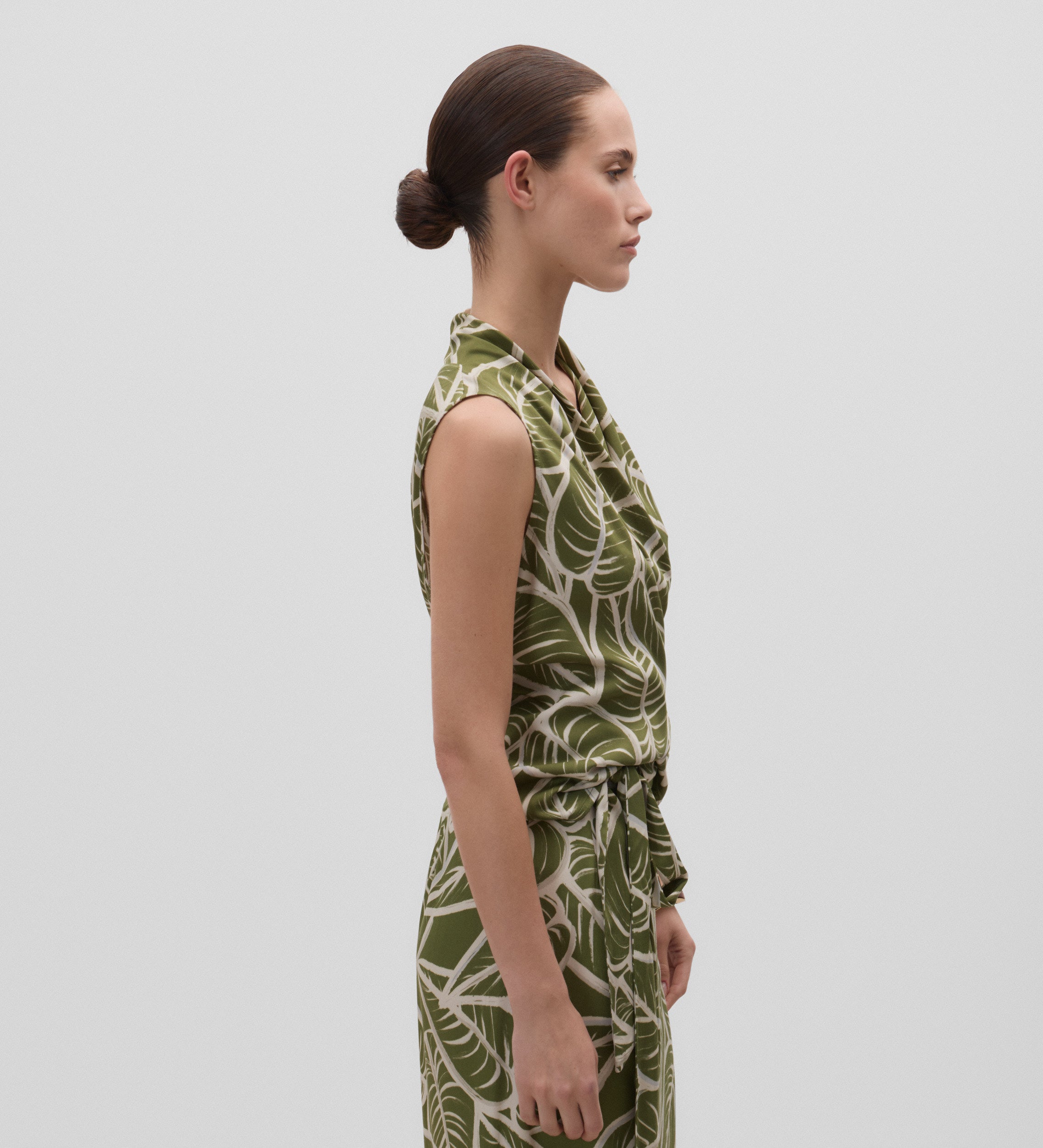 Blouse sans manches imprimée