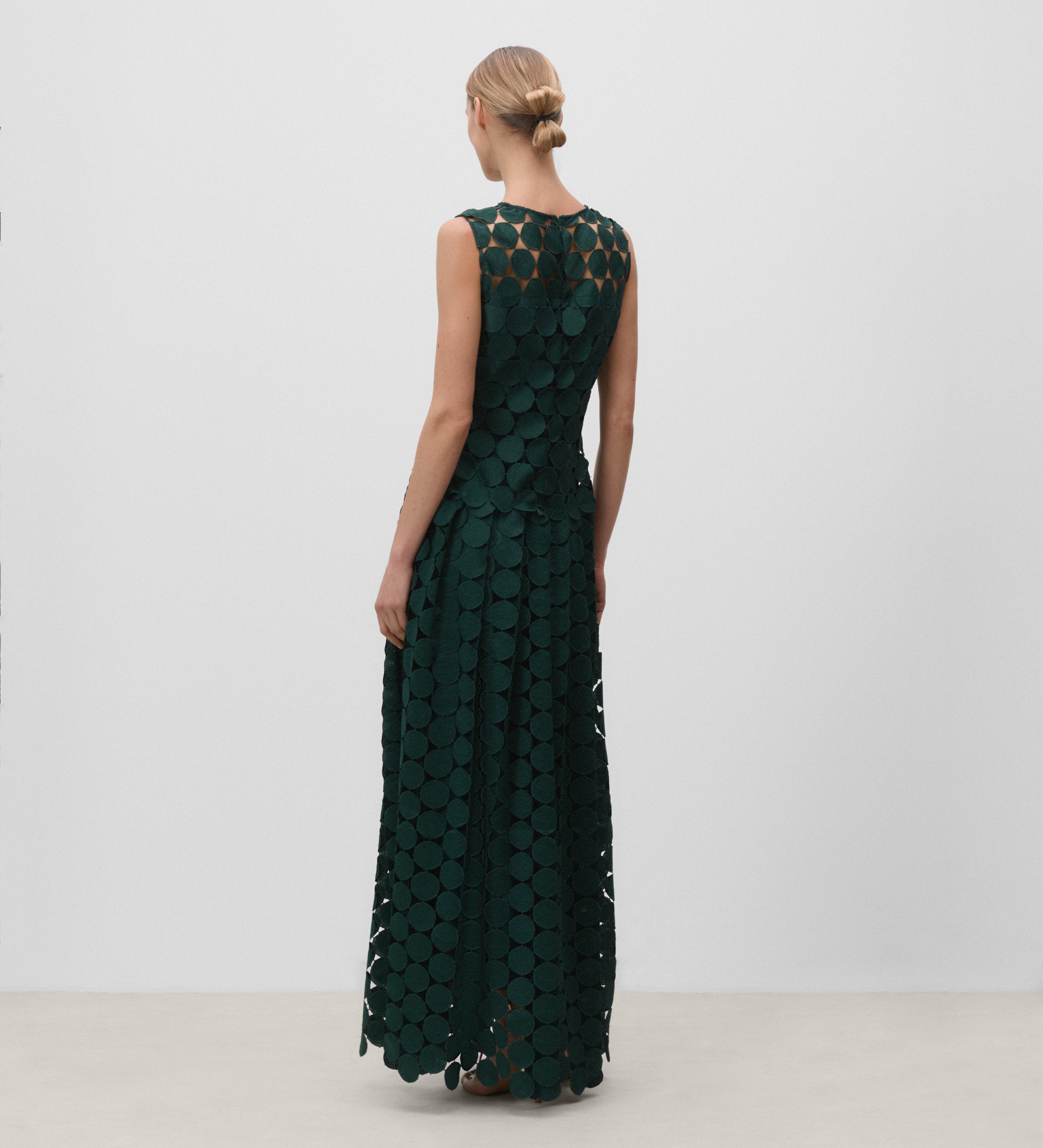 Vestido largo guipur