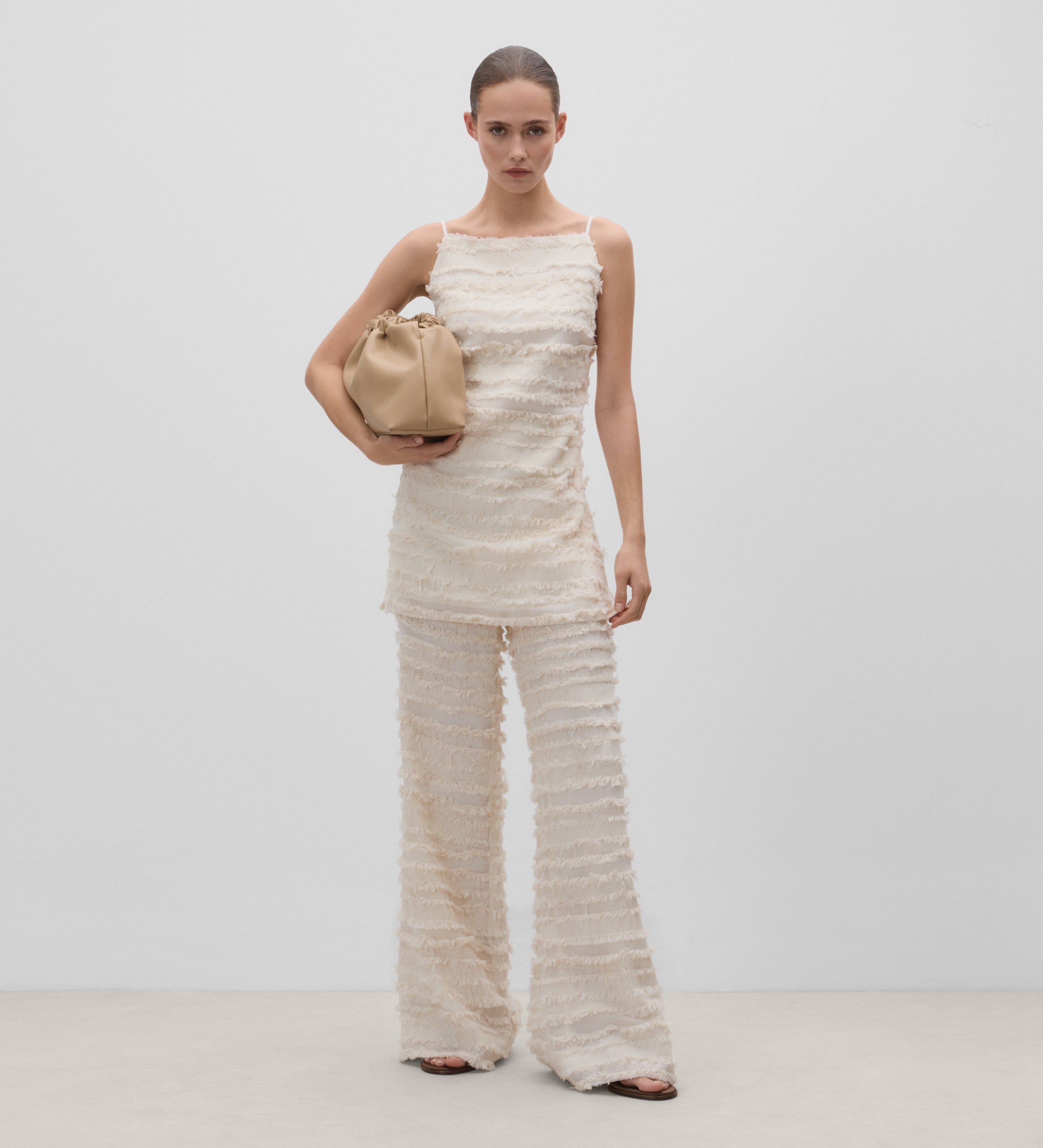 Textured strappy top