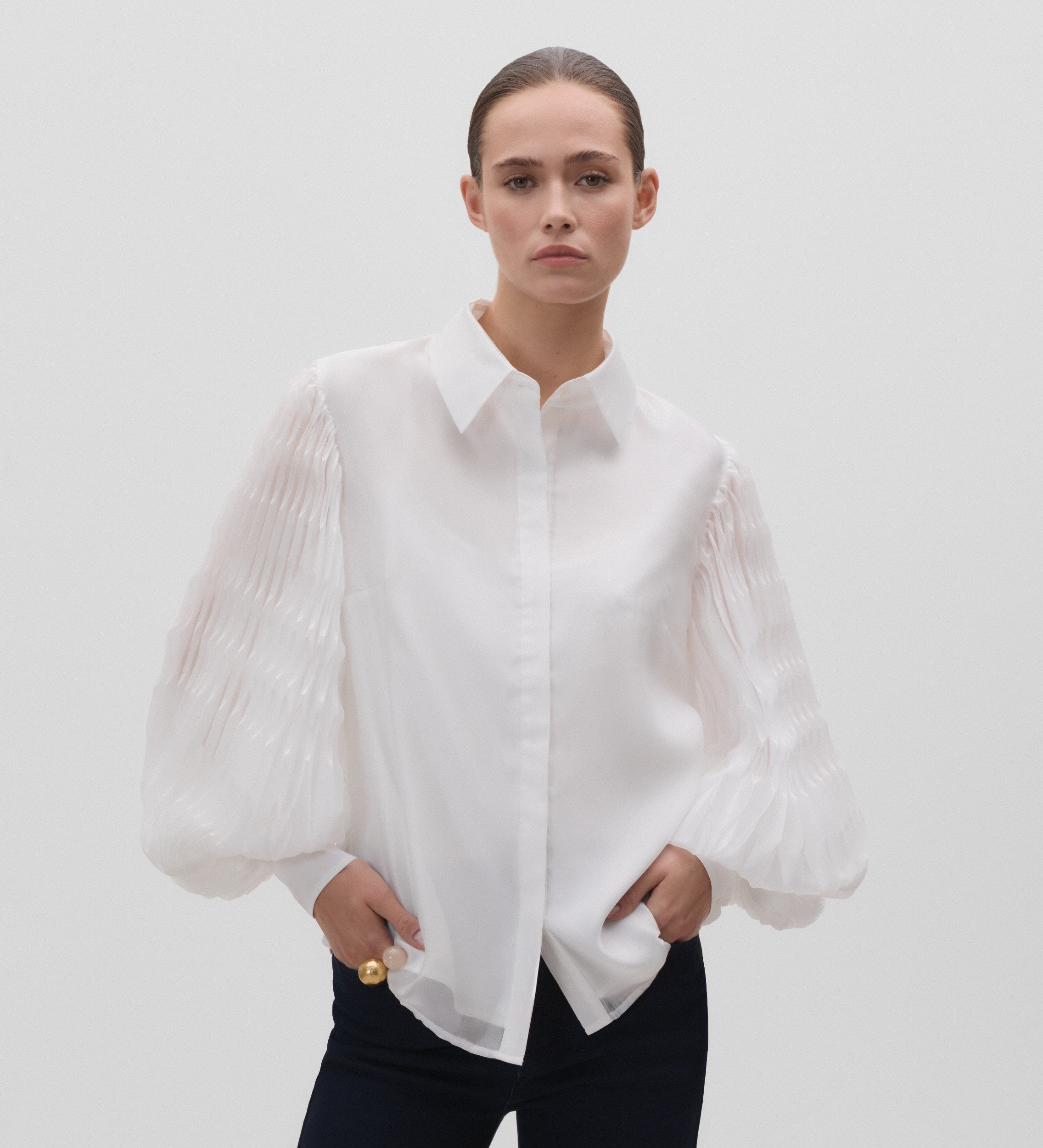 Blusa camisera organza