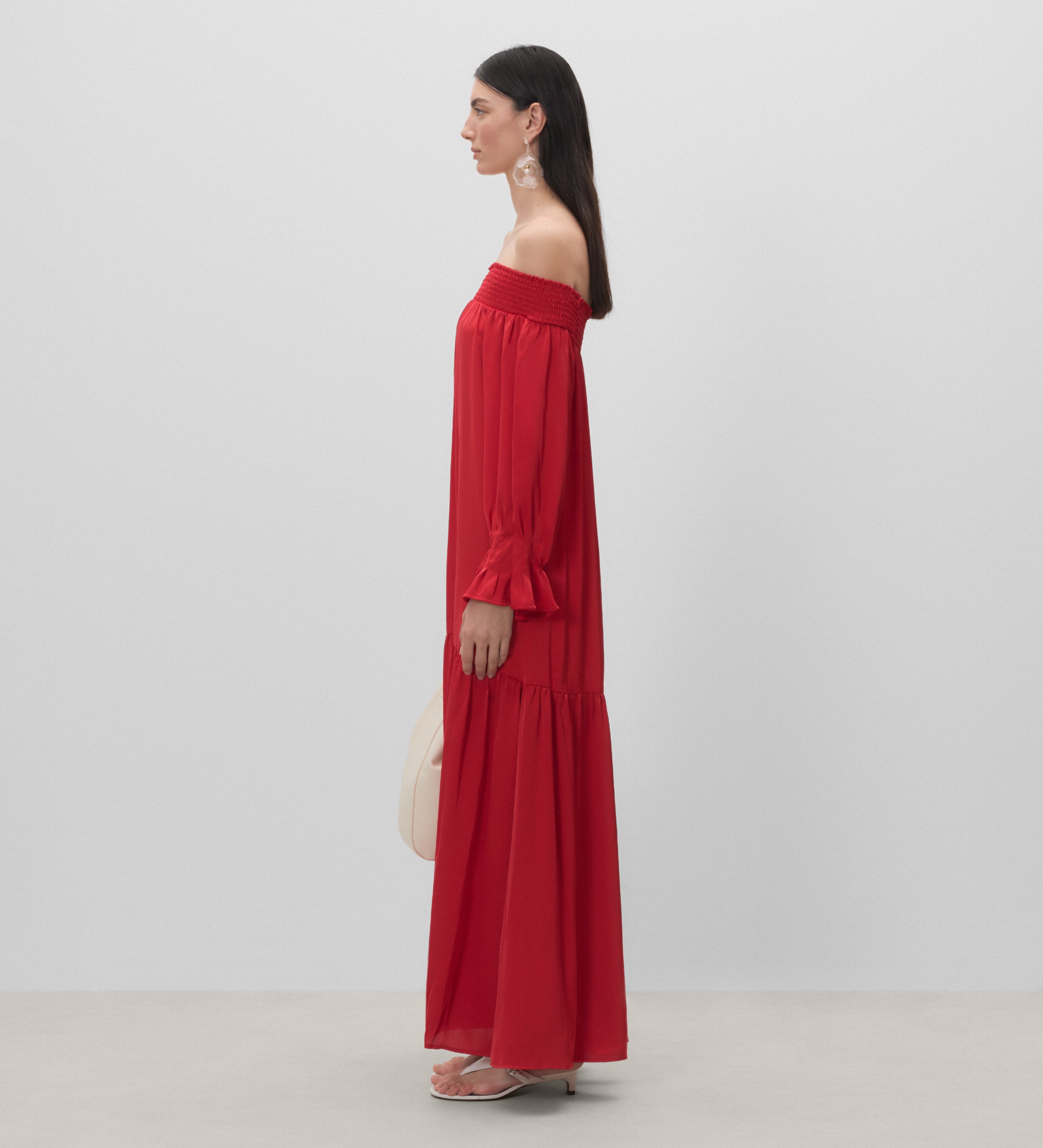 Long satin dress