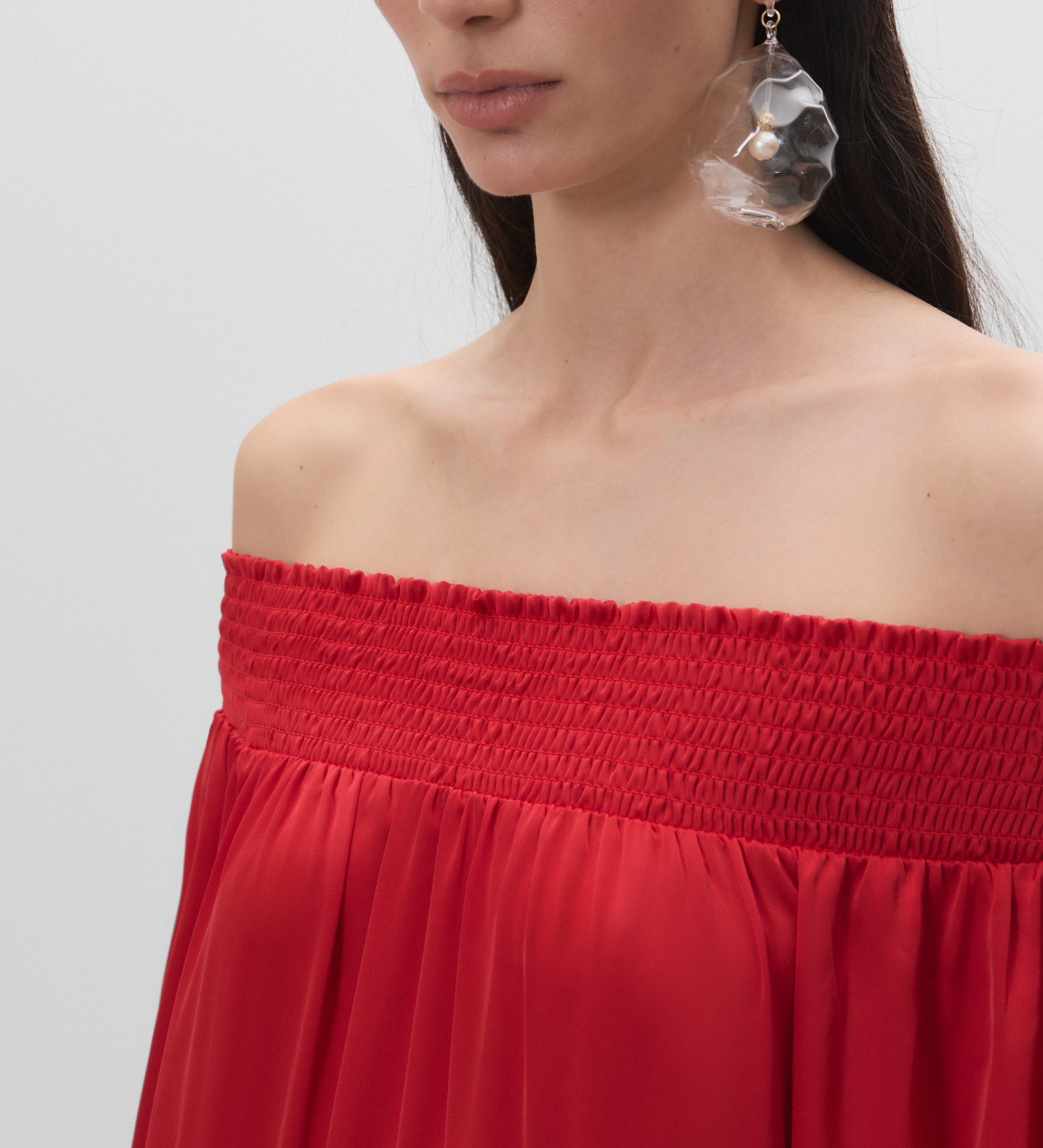 Long satin dress