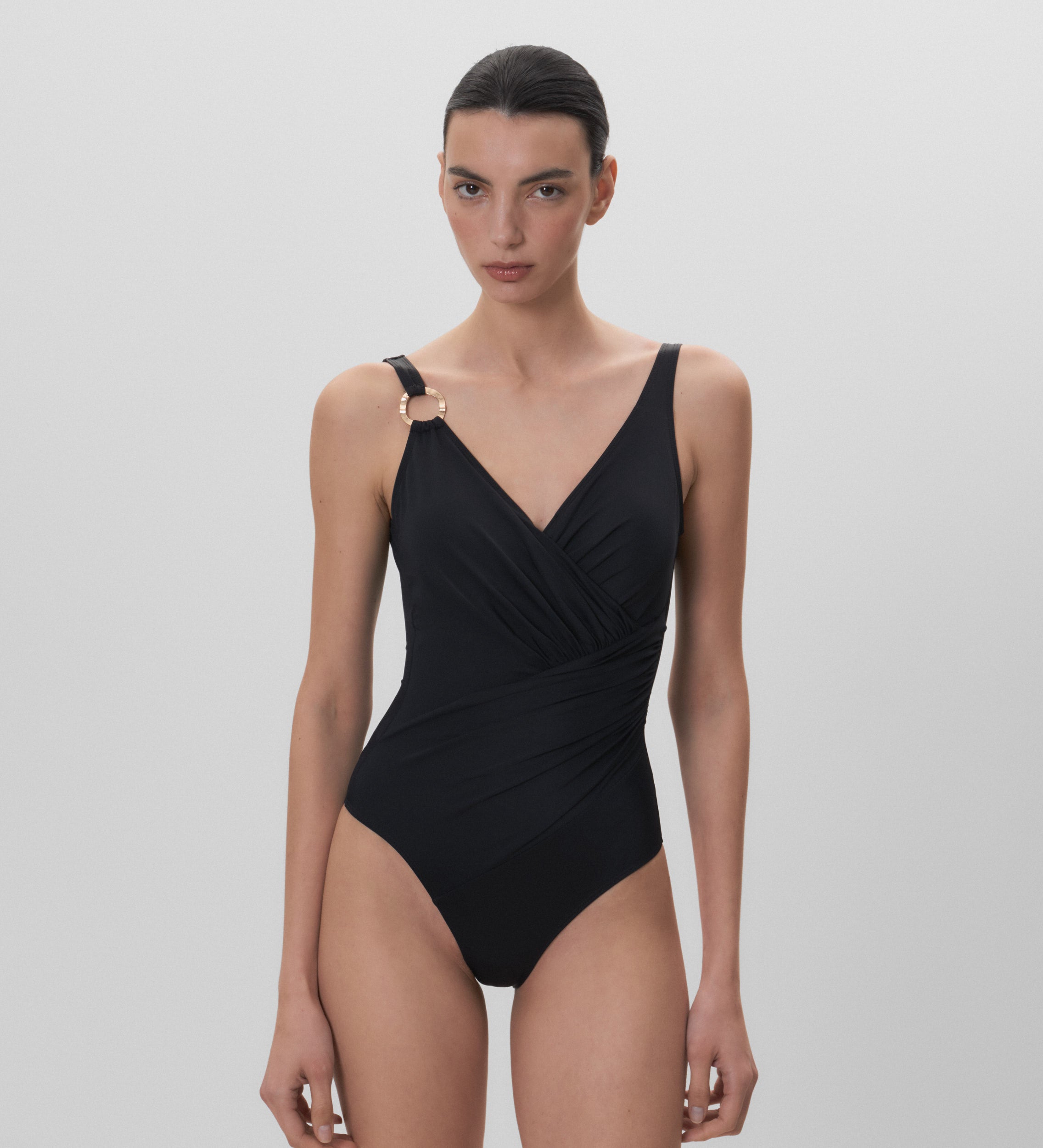 Draped swimsuit