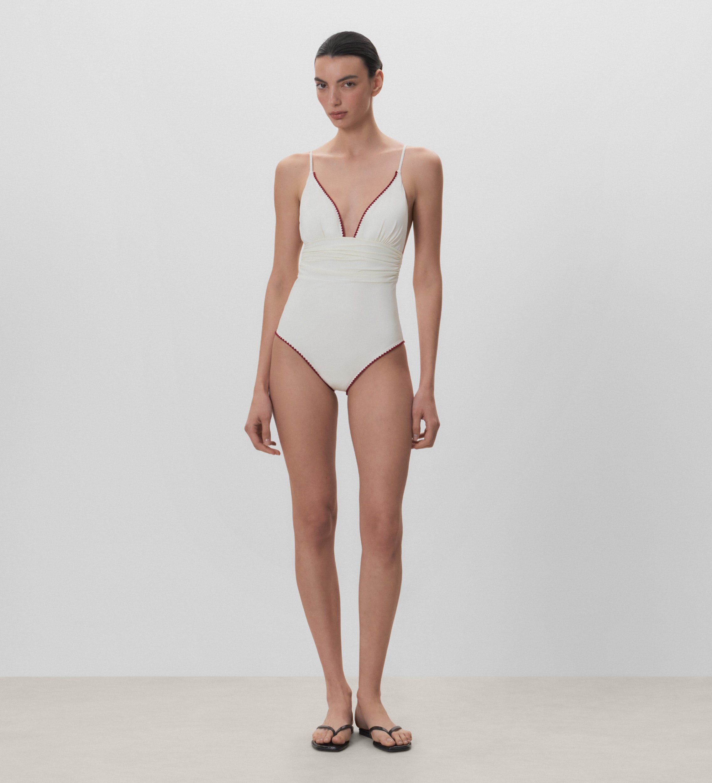 V-neck swimsuit