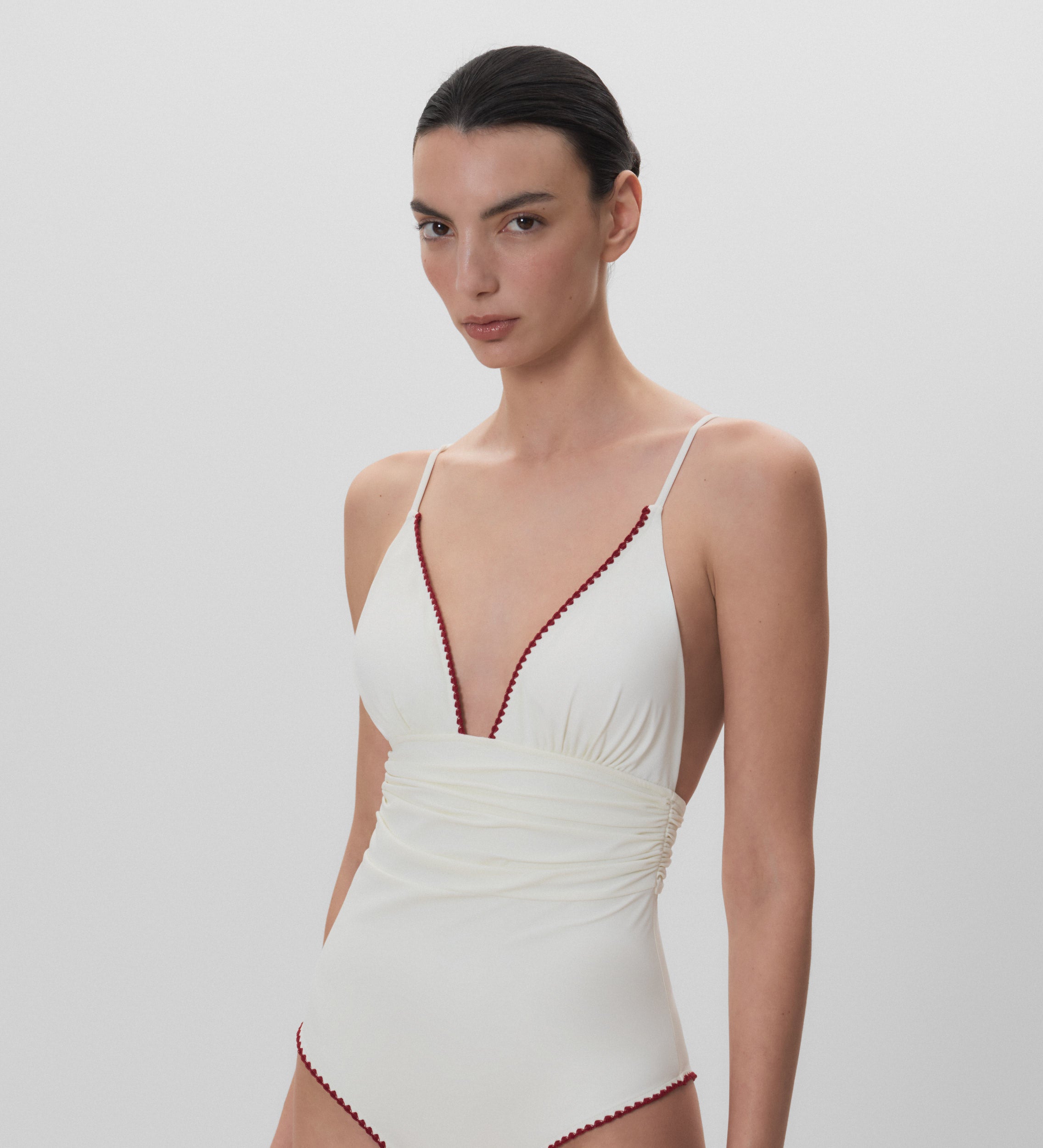 V-neck swimsuit