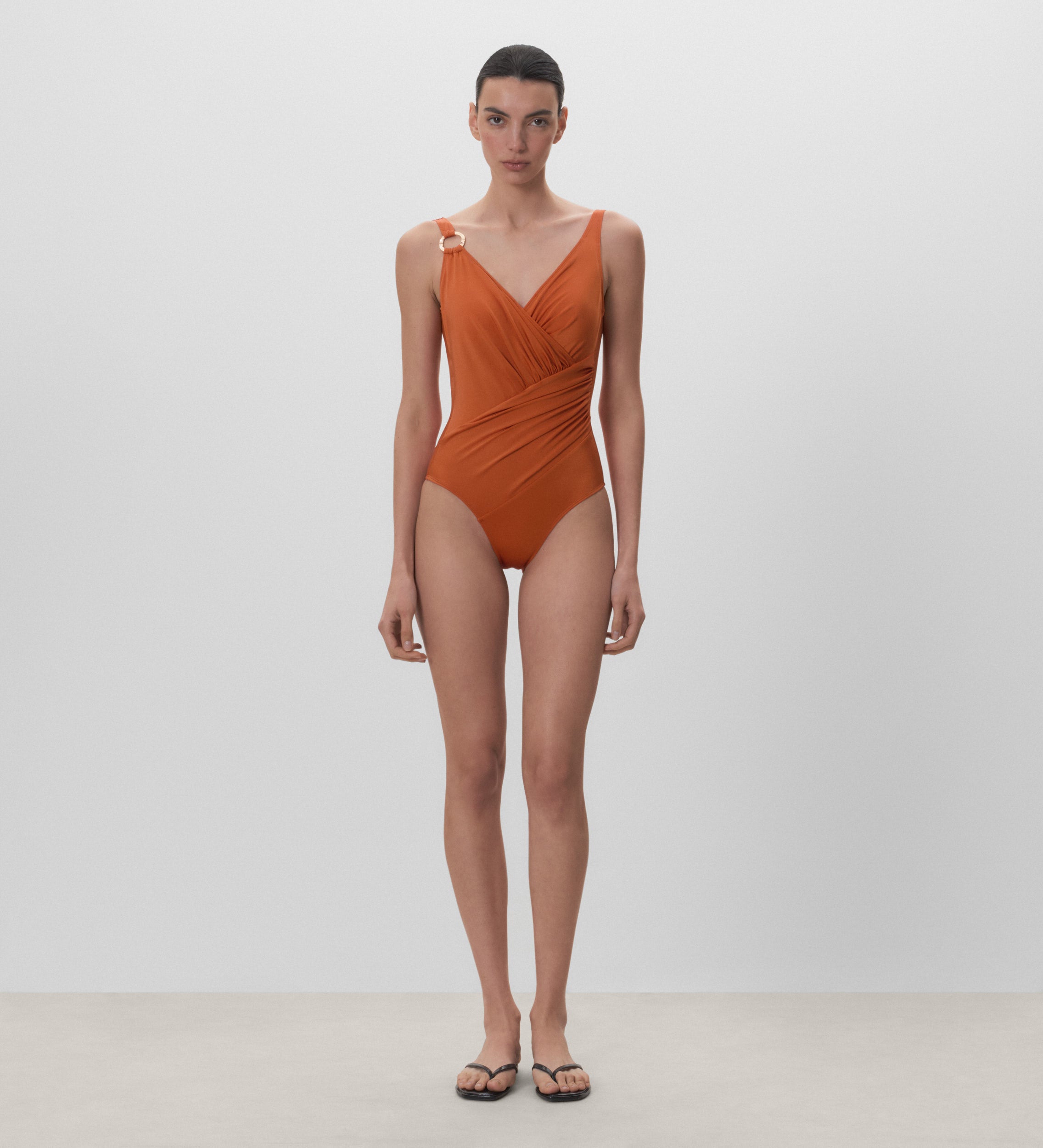 Draped swimsuit
