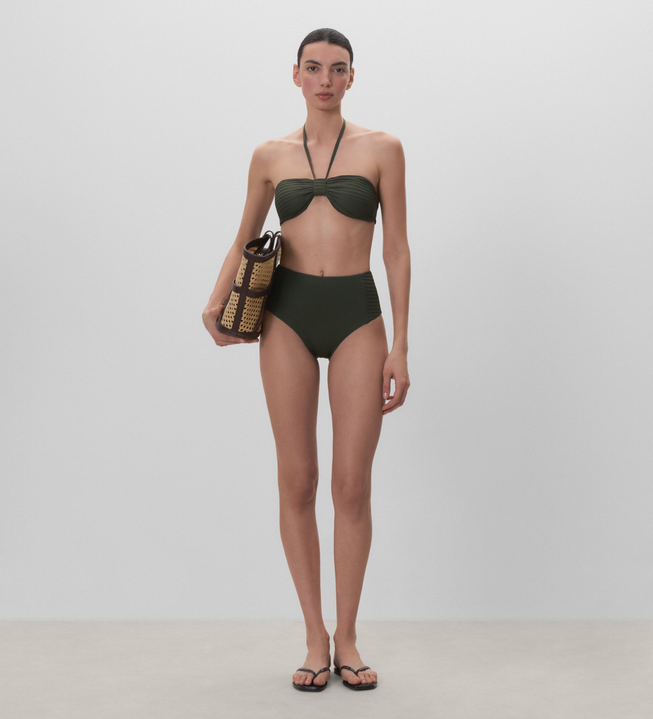 High-rise bikini bottoms