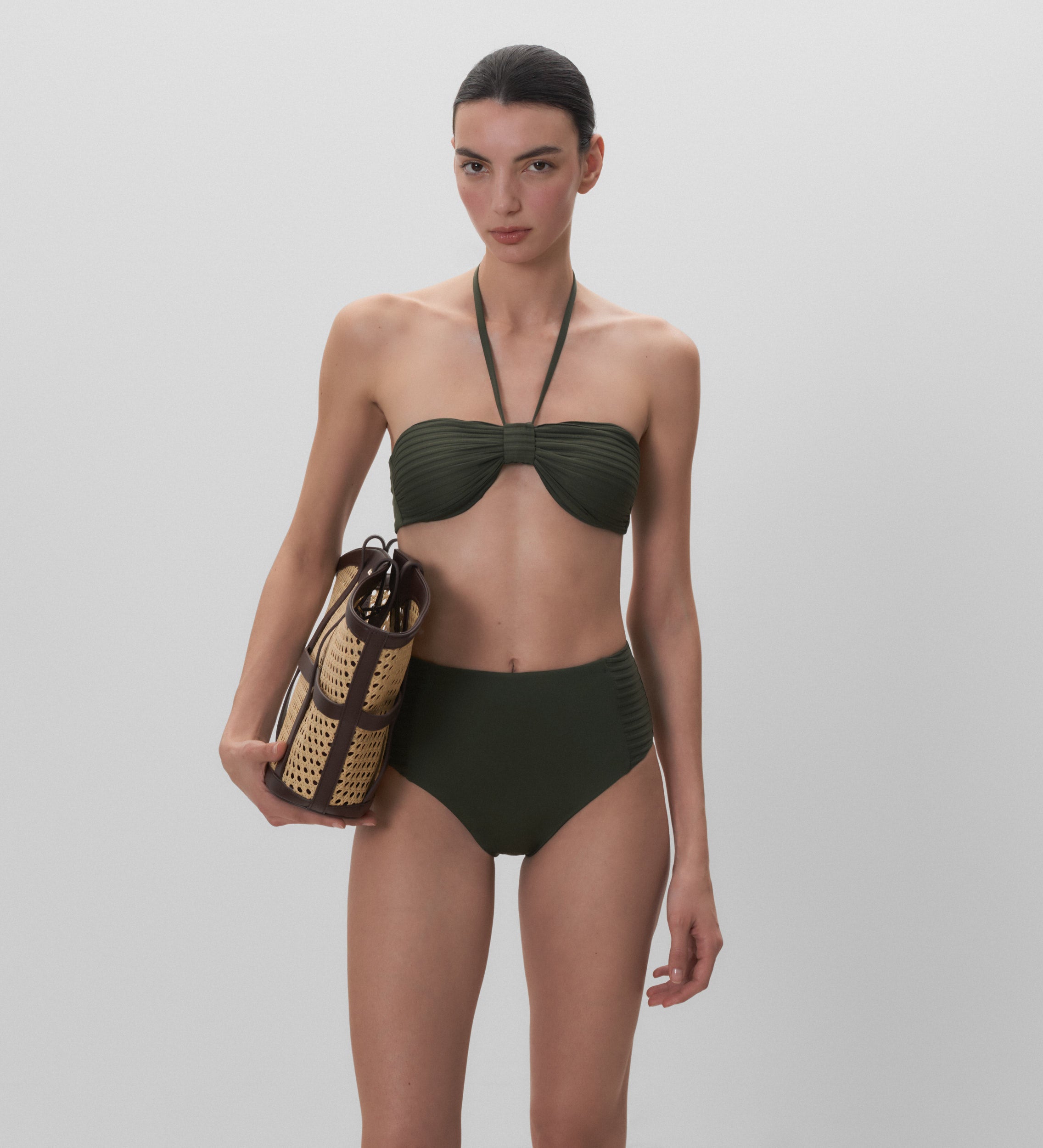 High-rise bikini bottoms