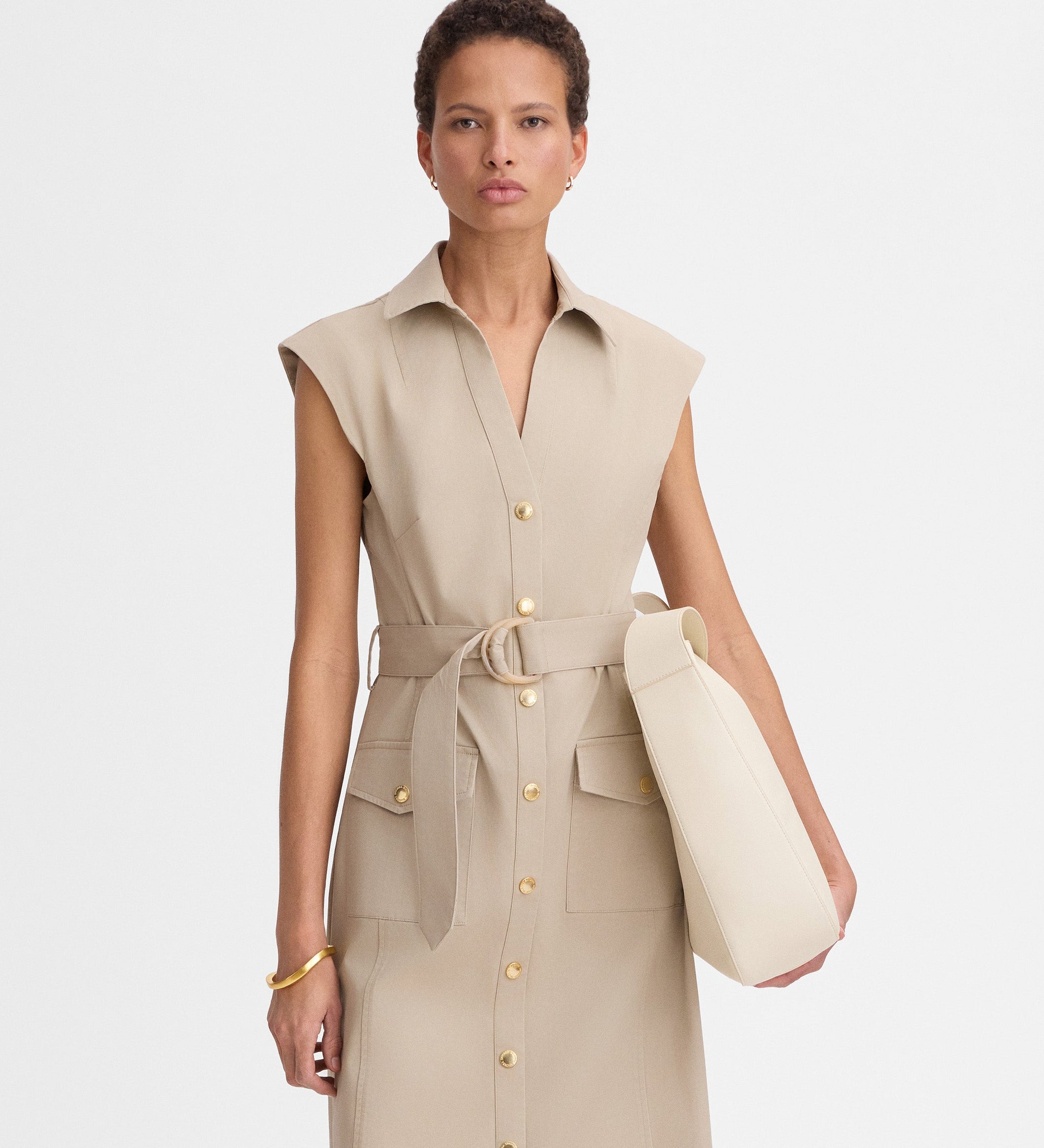 Vestido midi sahariano