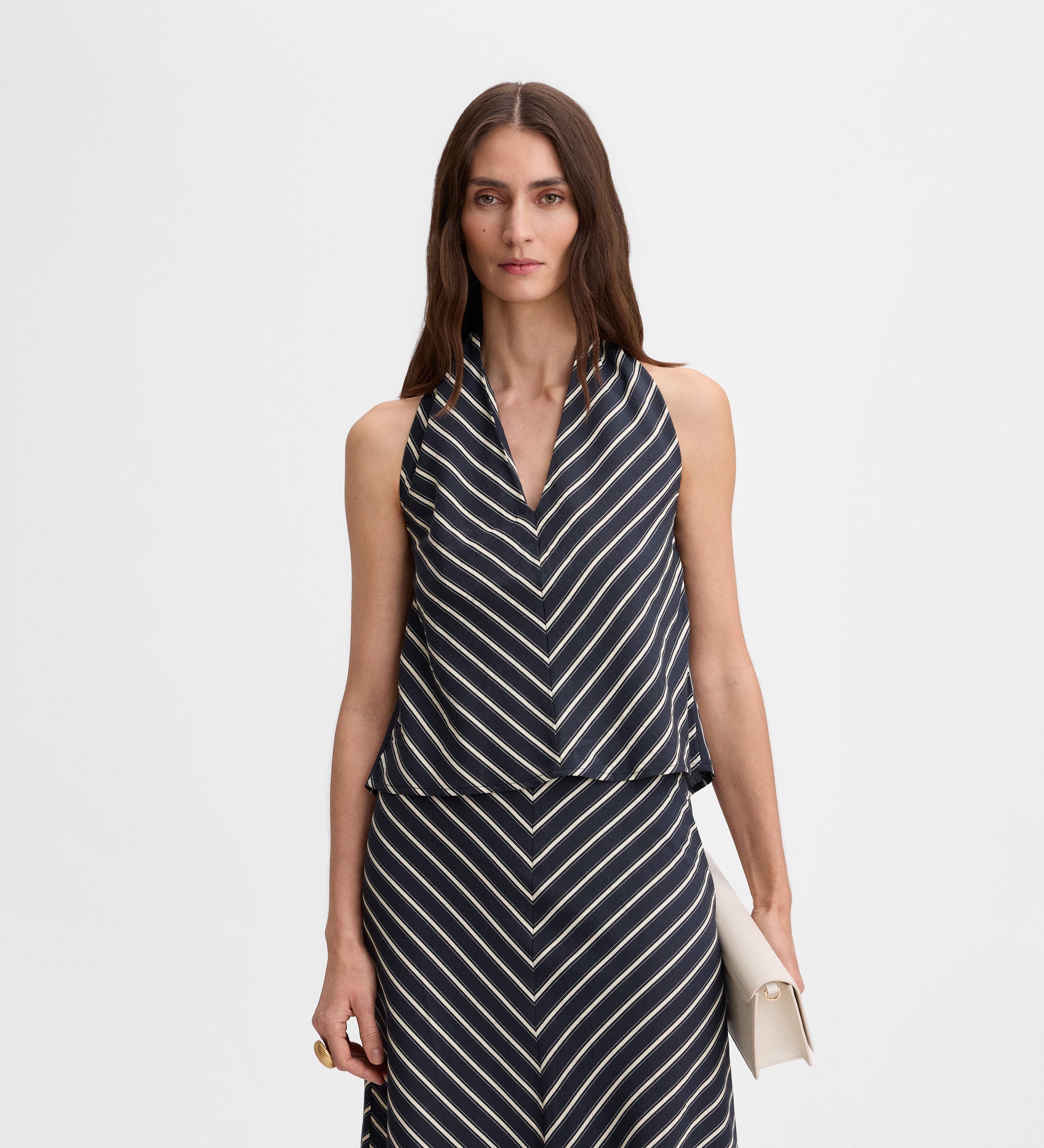 Striped halter top