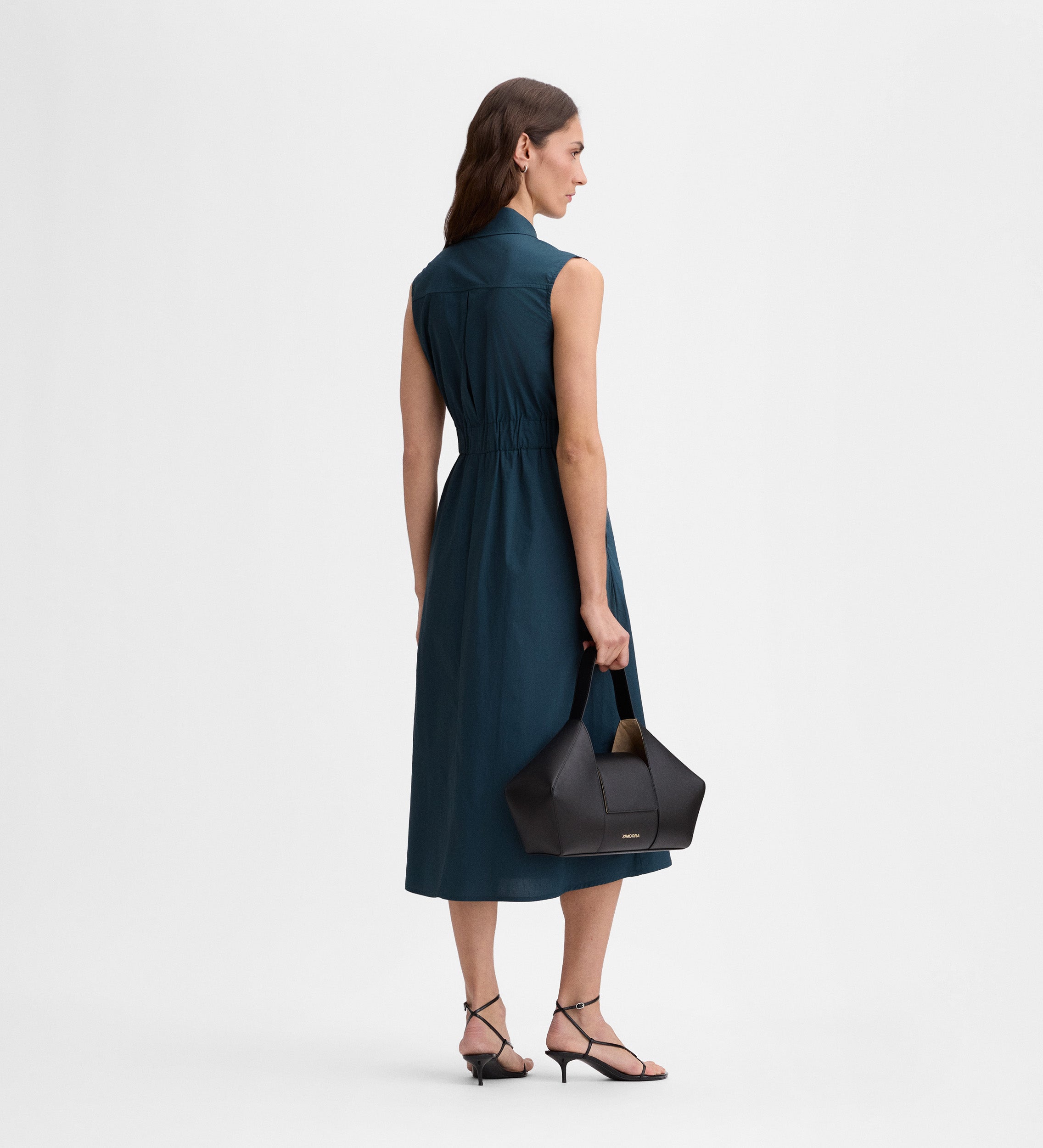 Robe midi chemise boucles