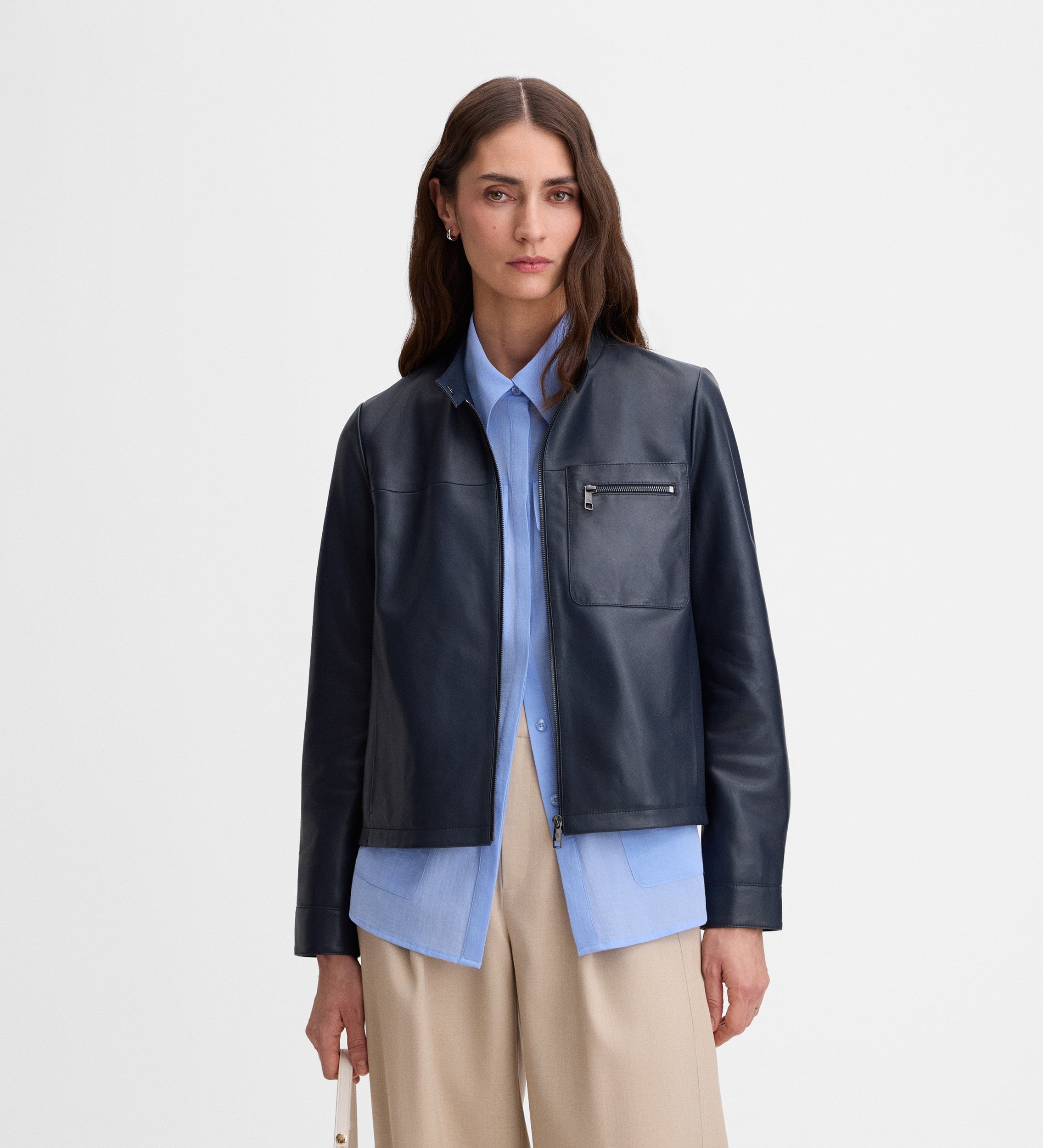 Short suede jacket