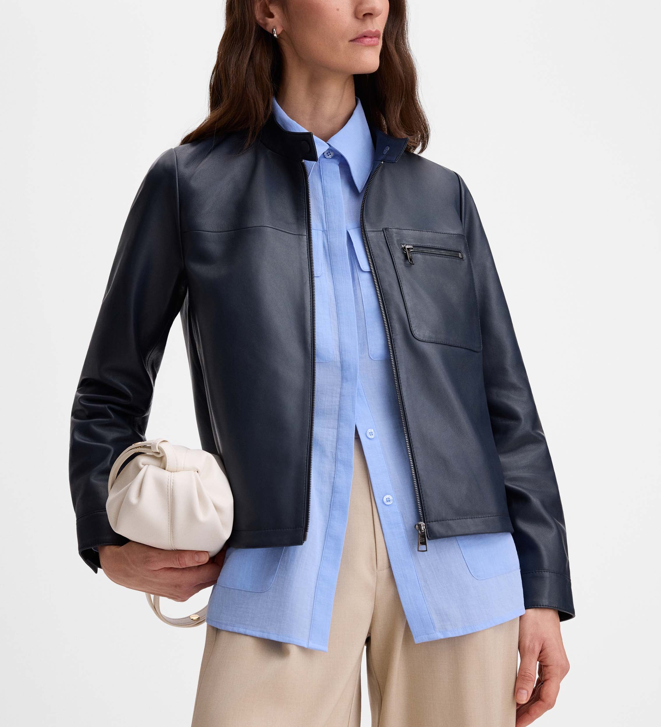 Short suede jacket
