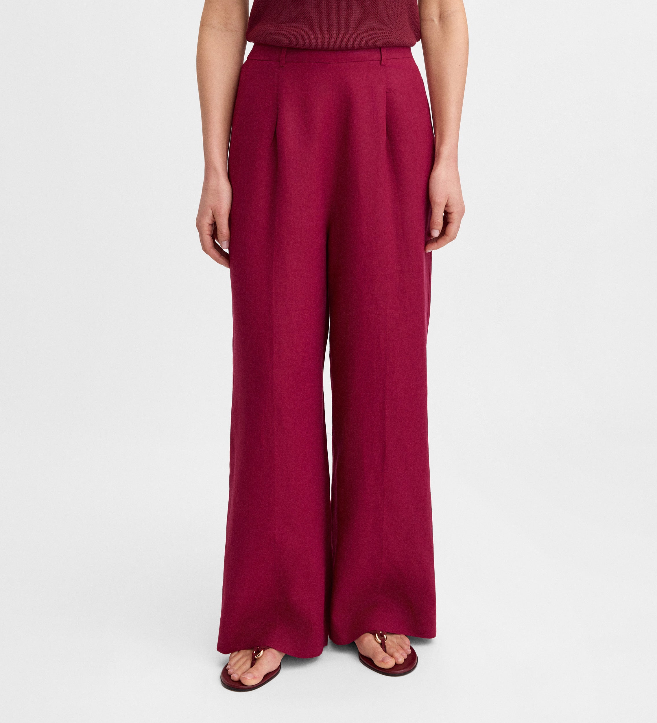 Pantalon lin à pinces