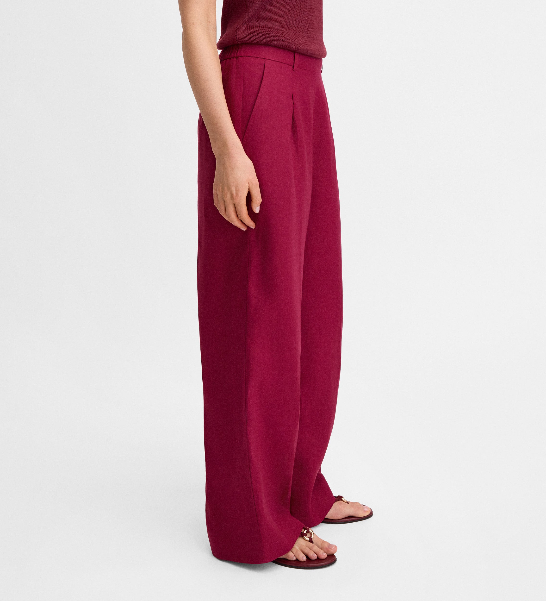 Pantalon lin à pinces