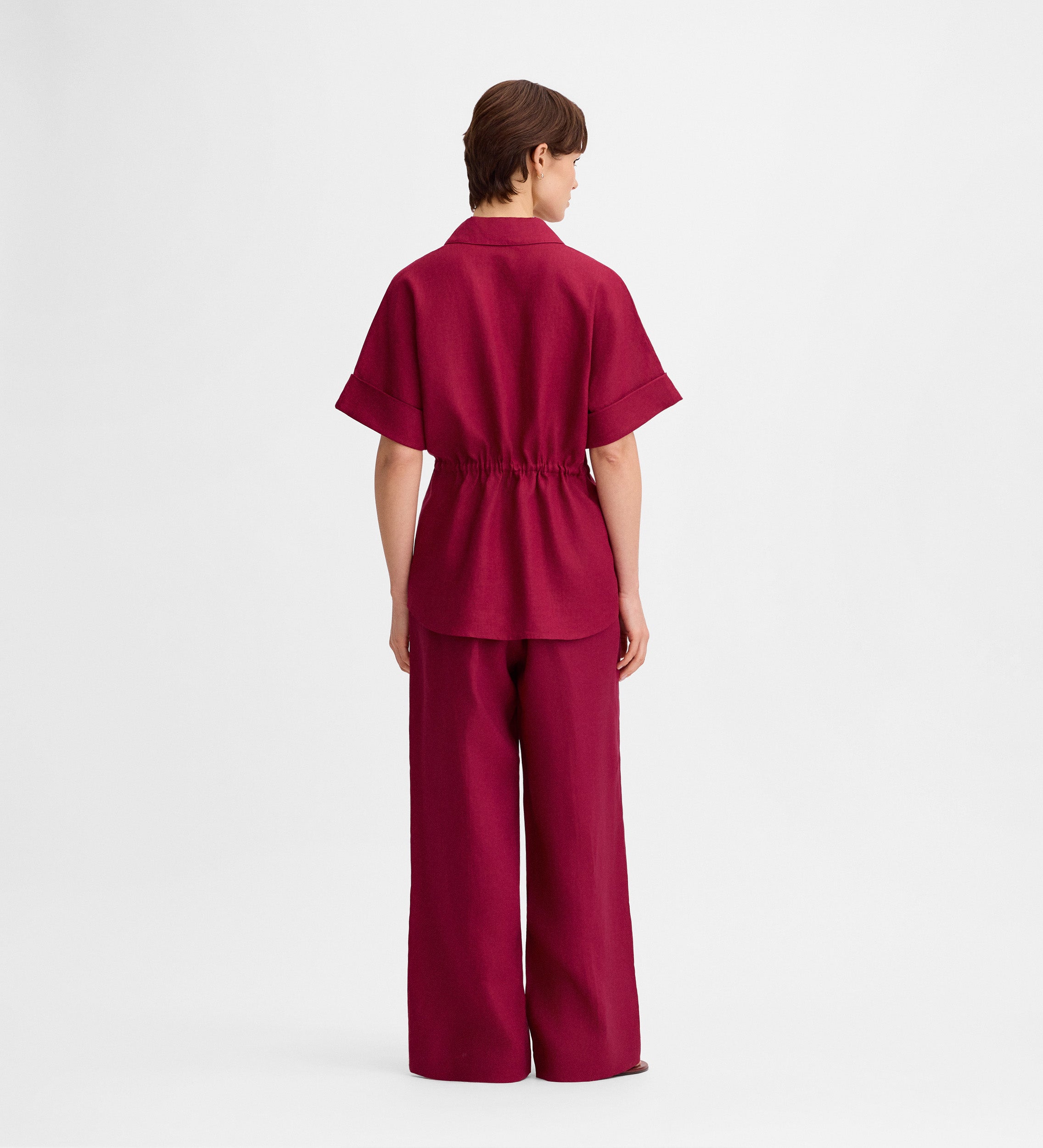 Blouse en lin ceinturettes