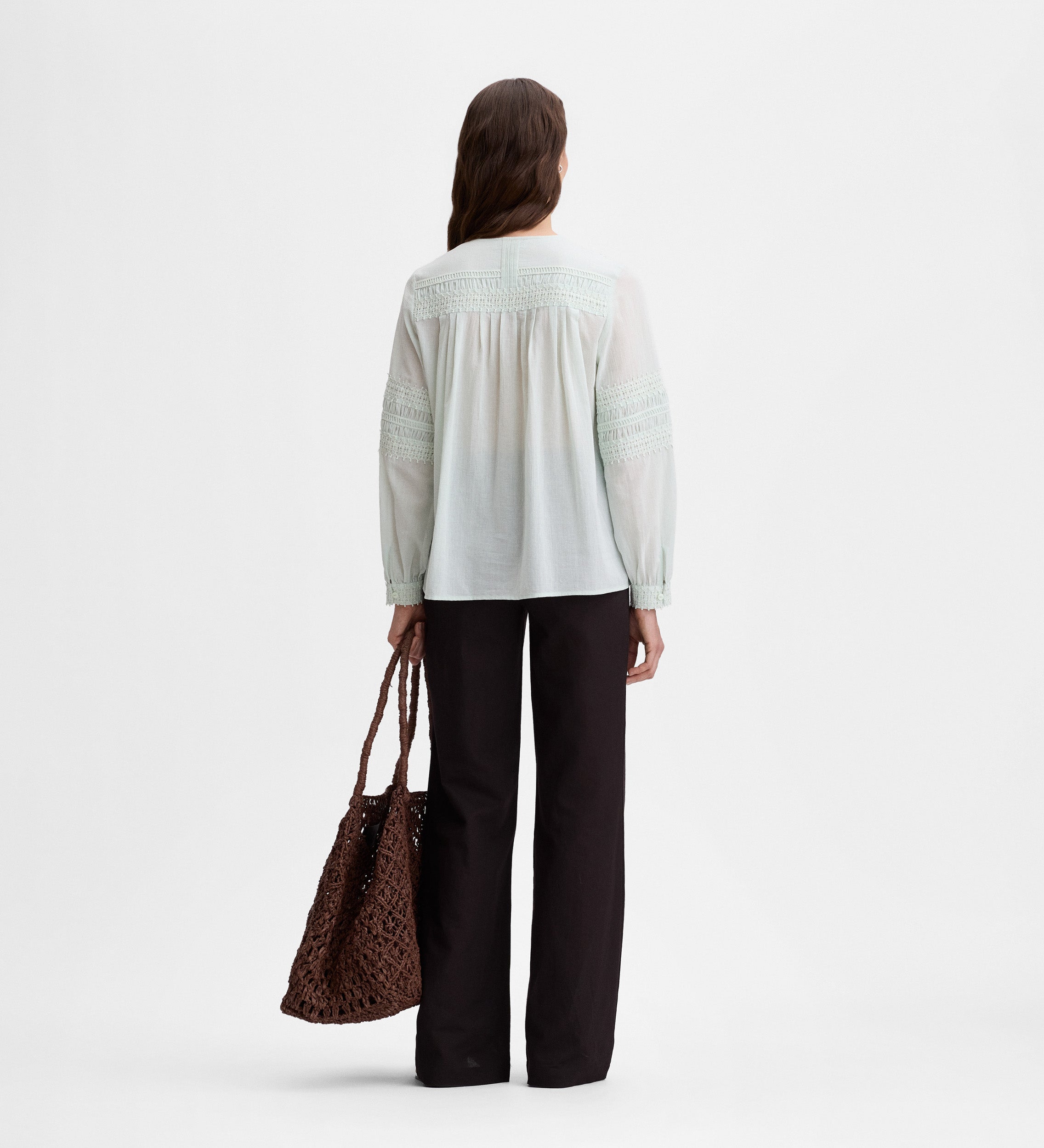 Blouse with trim