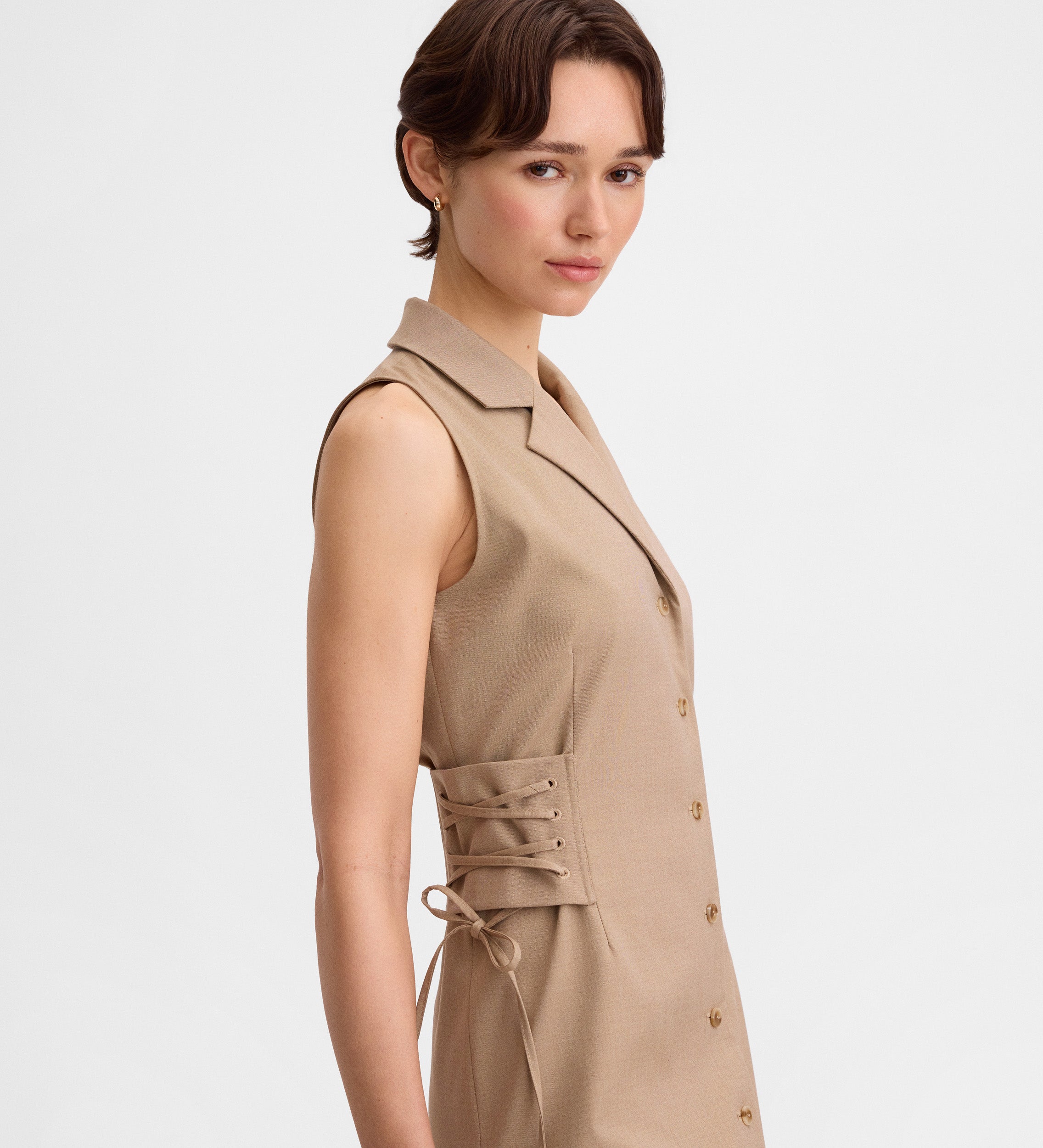 Vestido camisero detalle corsetero