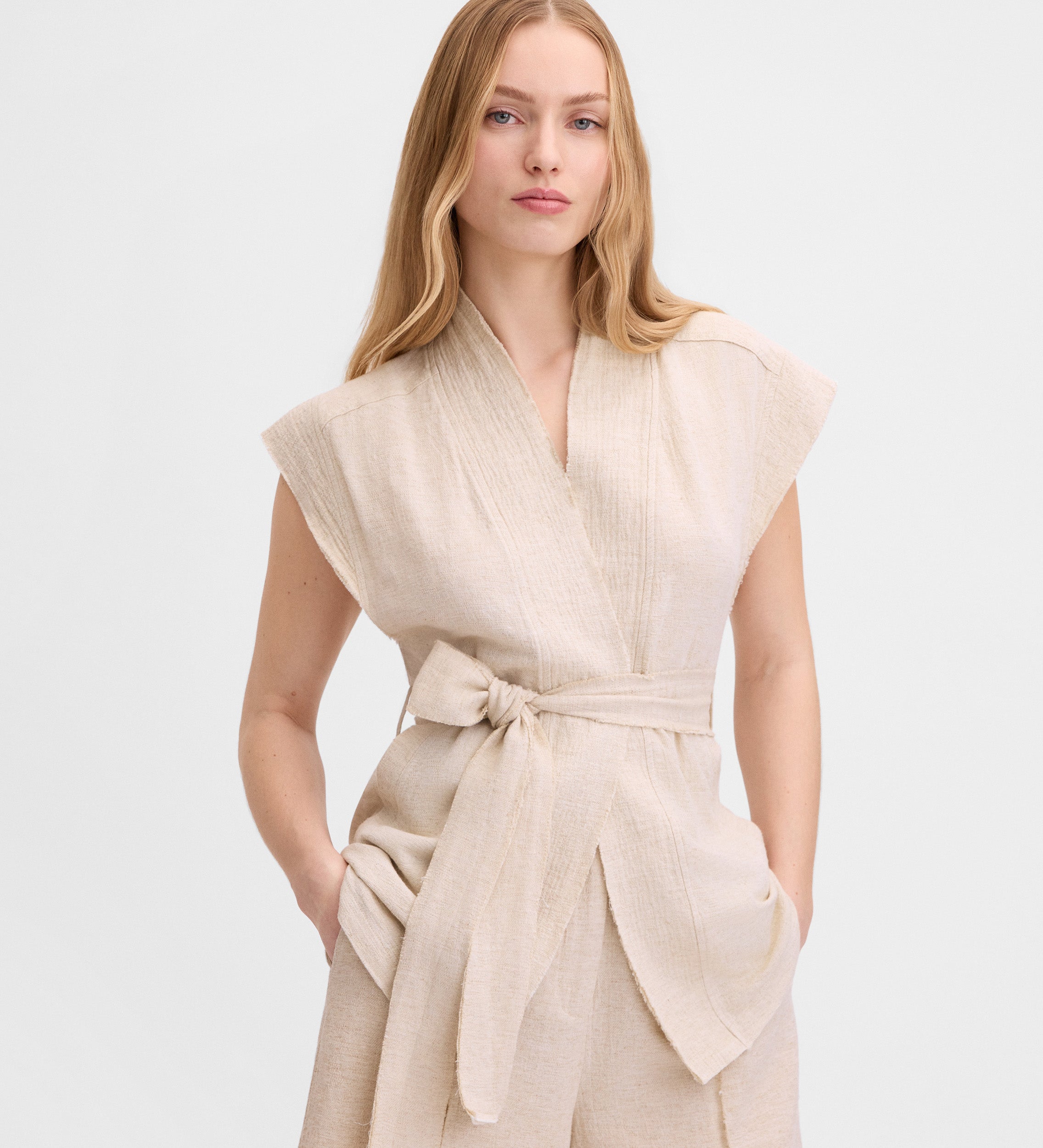 Gilet rustique croisé