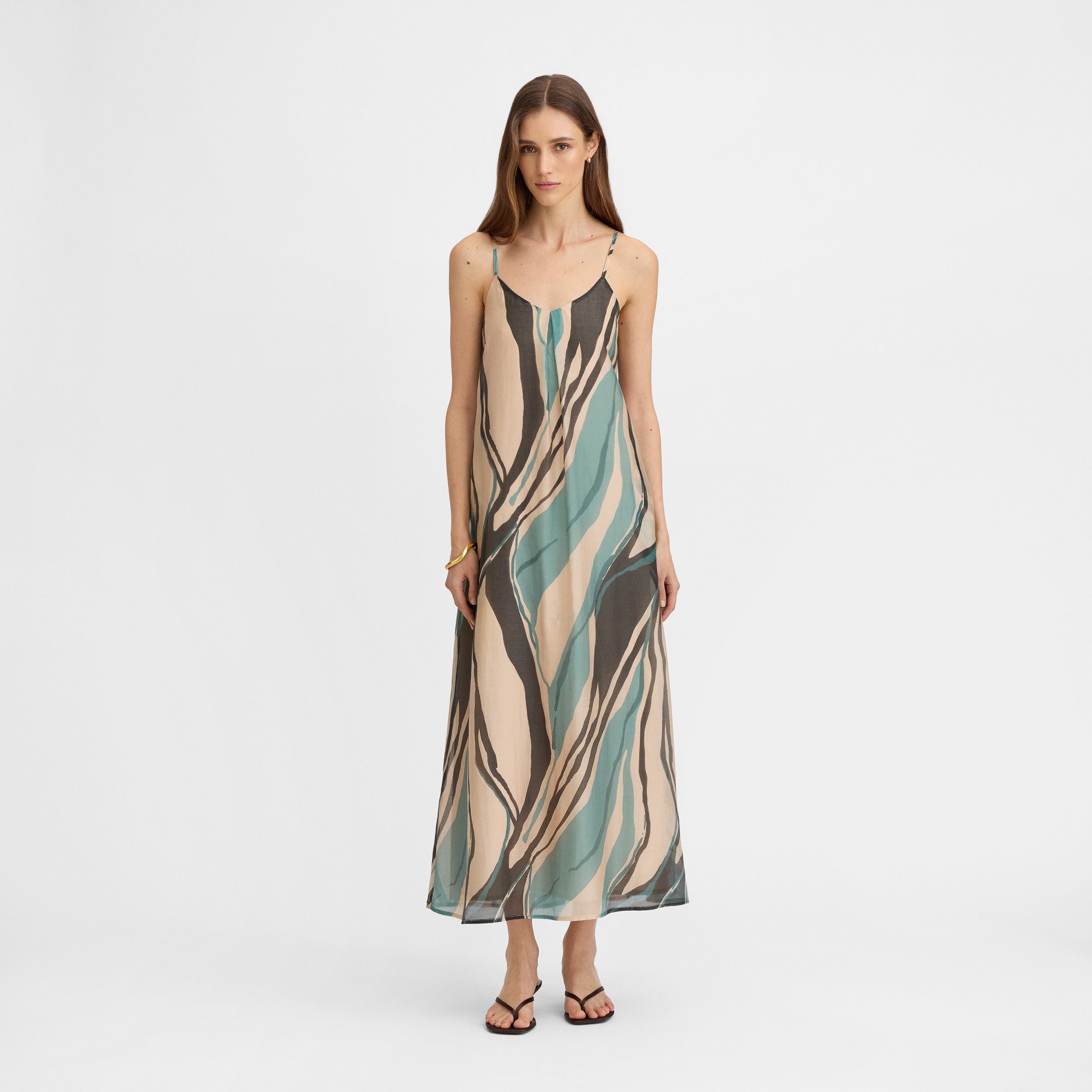 Printed strappy dress