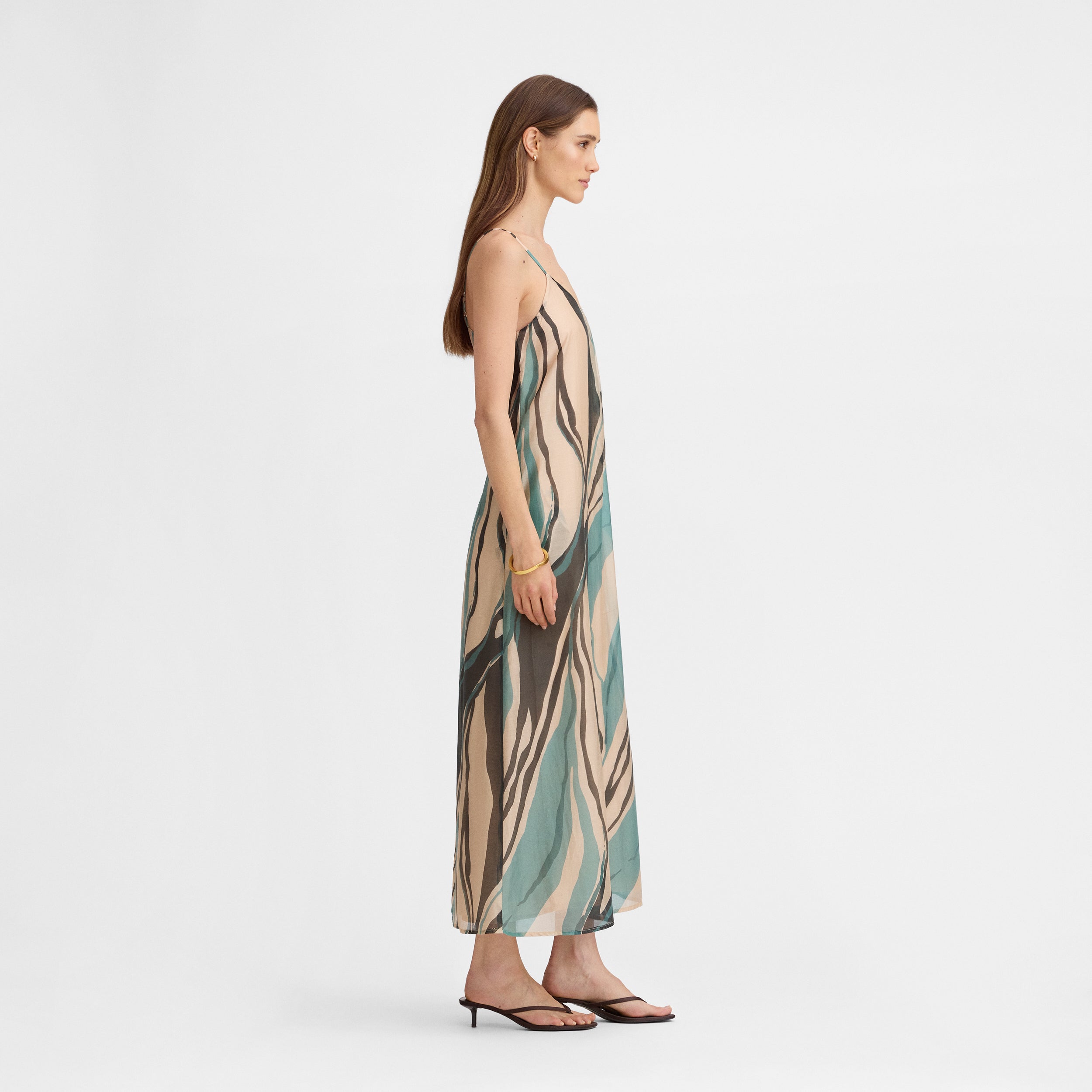 Printed strappy dress